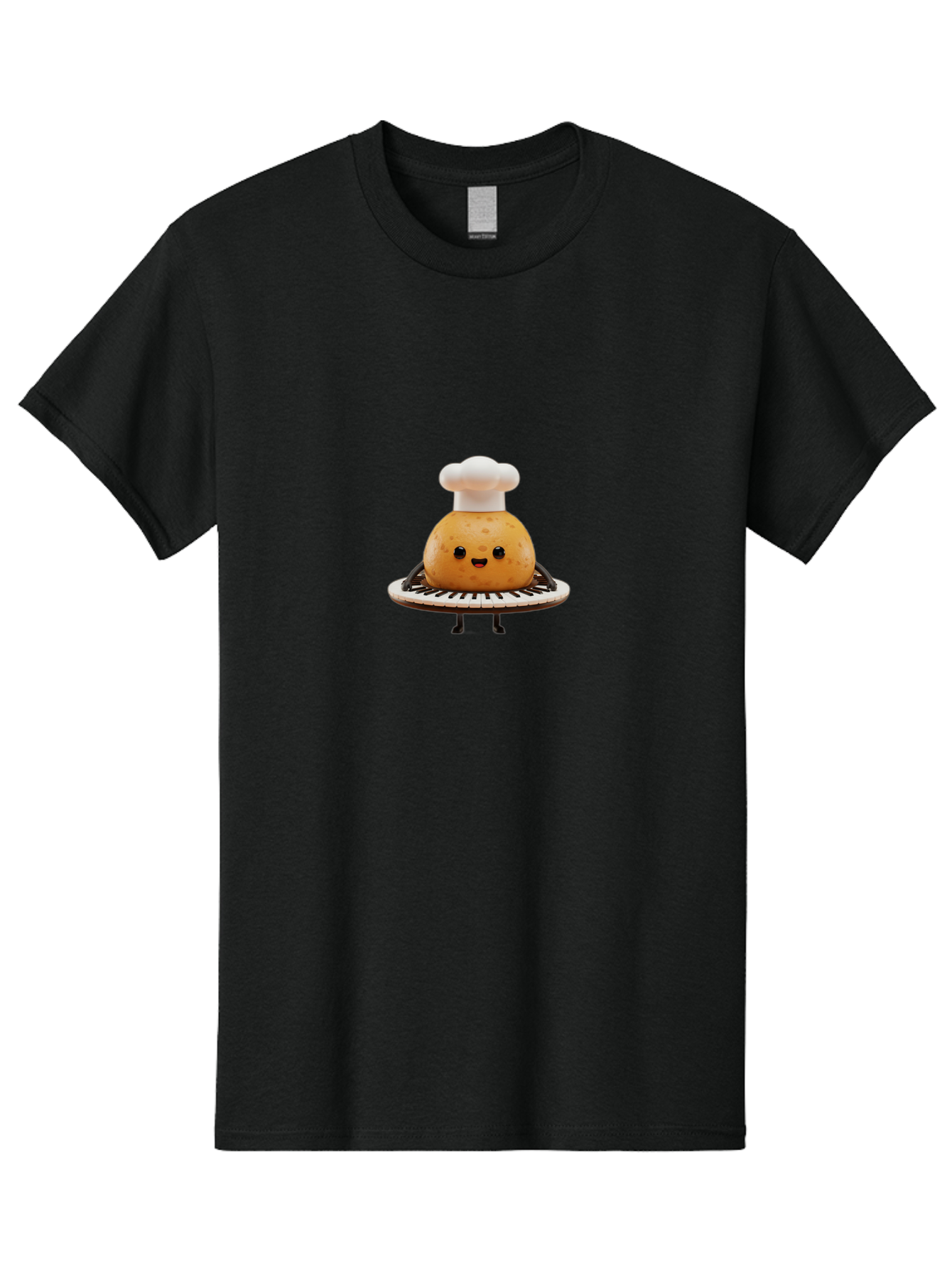 Potato-Chef Men'S Graphic Tee, 100% Cotton, Comfortable Casual Summer Wear, Machine Washable, Potato Character, Chef Hat, Kitchen Appliance, Playful Illustration, Cartoon Food, Cooking Theme, Whimsical Design, Funny Kitchen, Digital Art Bab215
