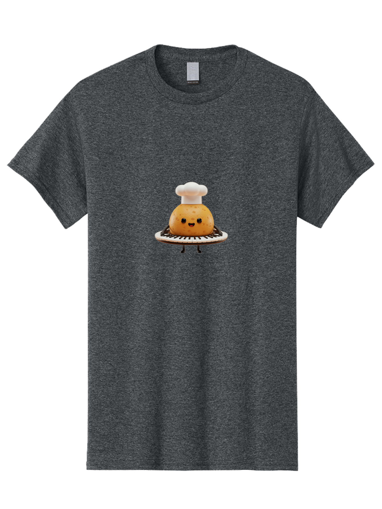 Potato-Chef Men'S Graphic Tee, 100% Cotton, Comfortable Casual Summer Wear, Machine Washable, Potato Character, Chef Hat, Kitchen Appliance, Playful Illustration, Cartoon Food, Cooking Theme, Whimsical Design, Funny Kitchen, Digital Art Bab215