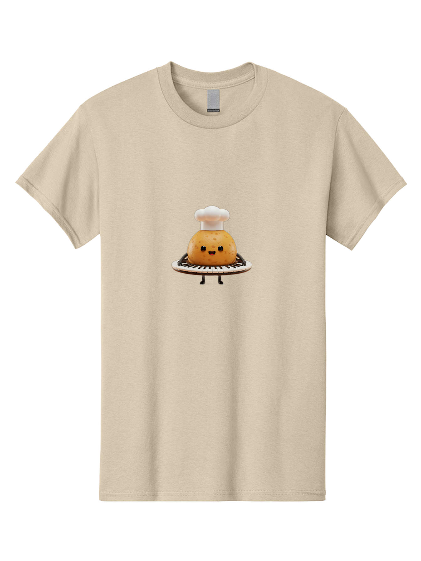 Potato-Chef Men'S Graphic Tee, 100% Cotton, Comfortable Casual Summer Wear, Machine Washable, Potato Character, Chef Hat, Kitchen Appliance, Playful Illustration, Cartoon Food, Cooking Theme, Whimsical Design, Funny Kitchen, Digital Art Bab215