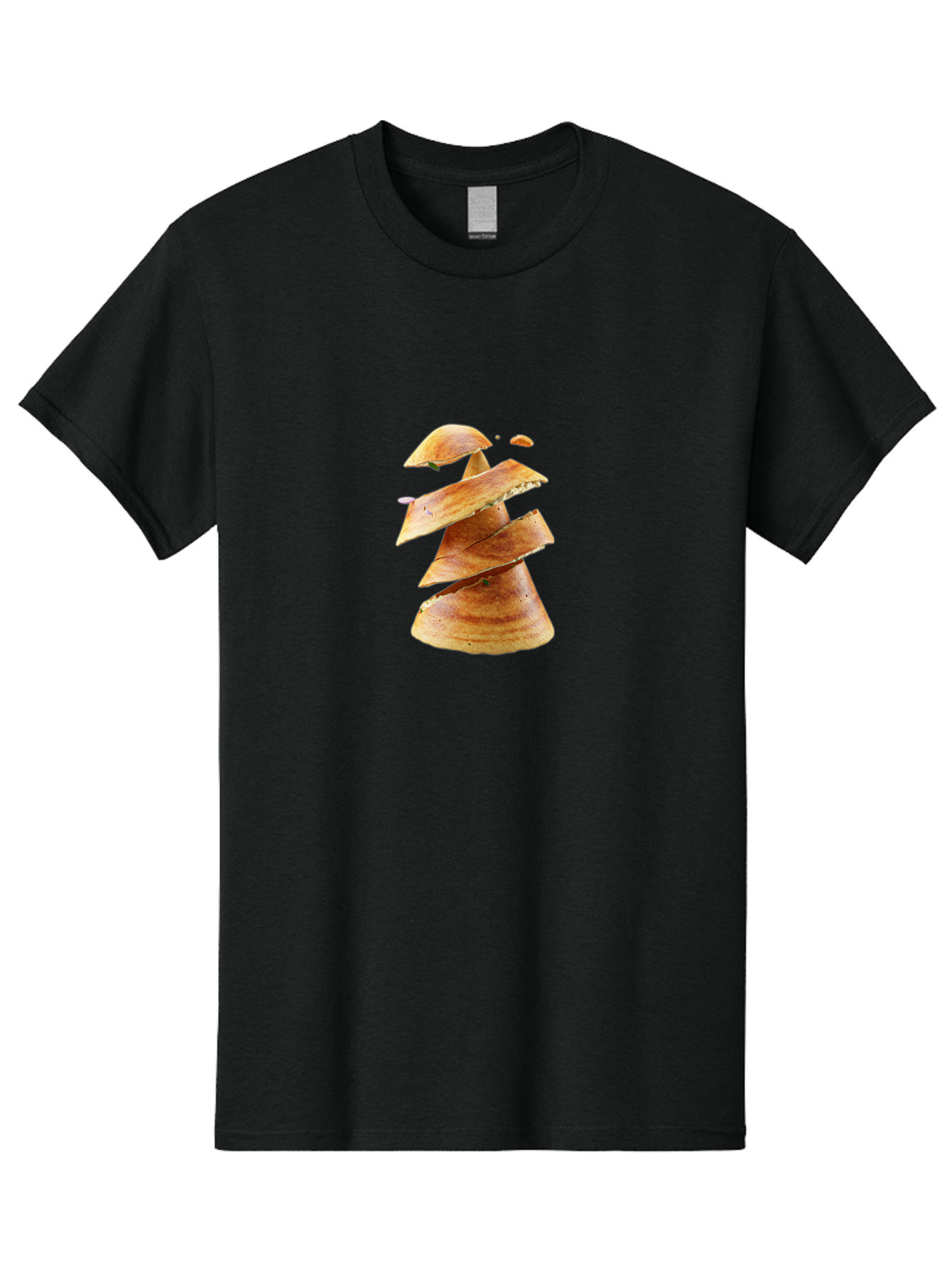 Potato-Chips-Tree Men'S Graphic Tee, 100% Cotton, Comfortable Casual Summer Wear, Machine Washable, Potato Chips Forming A Christmas Tree, Crispy Snack, Savory Delight, Crunchy Texture, Stack Of Chips, Festive Snack, Food Art, Bab216