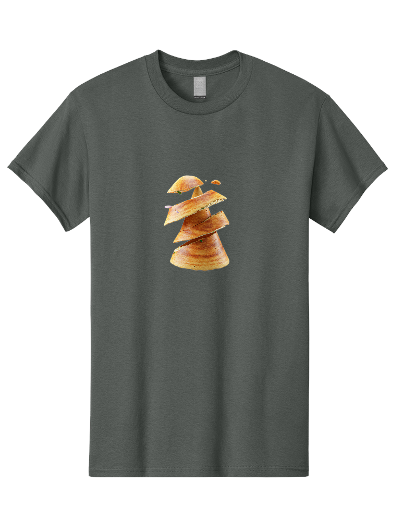 Potato-Chips-Tree Men'S Graphic Tee, 100% Cotton, Comfortable Casual Summer Wear, Machine Washable, Potato Chips Forming A Christmas Tree, Crispy Snack, Savory Delight, Crunchy Texture, Stack Of Chips, Festive Snack, Food Art, Bab216