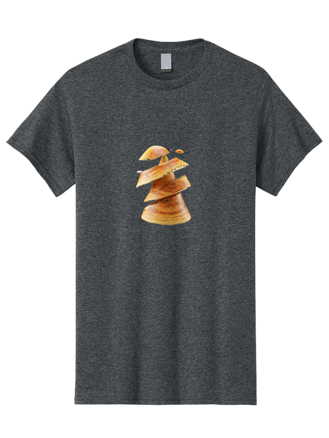 Potato-Chips-Tree Men'S Graphic Tee, 100% Cotton, Comfortable Casual Summer Wear, Machine Washable, Potato Chips Forming A Christmas Tree, Crispy Snack, Savory Delight, Crunchy Texture, Stack Of Chips, Festive Snack, Food Art, Bab216