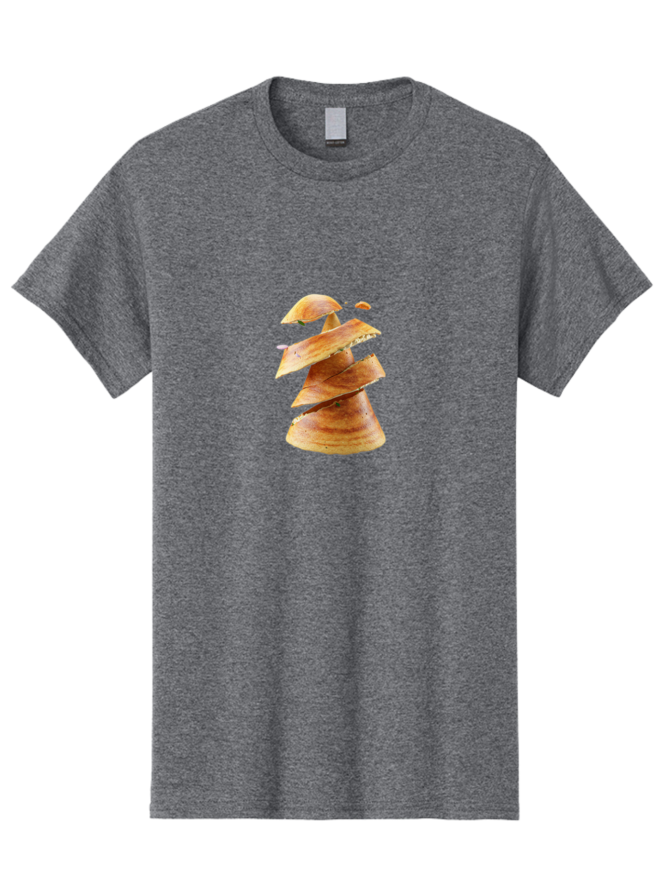 Potato-Chips-Tree Men'S Graphic Tee, 100% Cotton, Comfortable Casual Summer Wear, Machine Washable, Potato Chips Forming A Christmas Tree, Crispy Snack, Savory Delight, Crunchy Texture, Stack Of Chips, Festive Snack, Food Art, Bab216