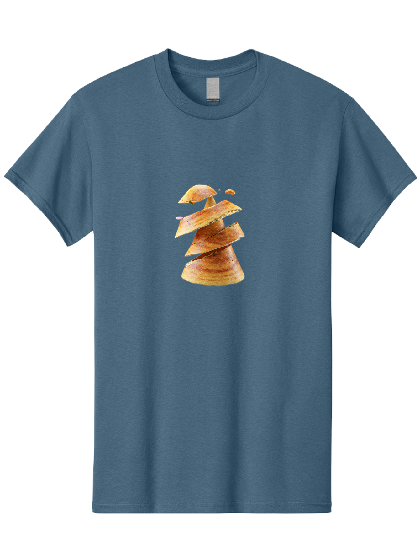 Potato-Chips-Tree Men'S Graphic Tee, 100% Cotton, Comfortable Casual Summer Wear, Machine Washable, Potato Chips Forming A Christmas Tree, Crispy Snack, Savory Delight, Crunchy Texture, Stack Of Chips, Festive Snack, Food Art, Bab216