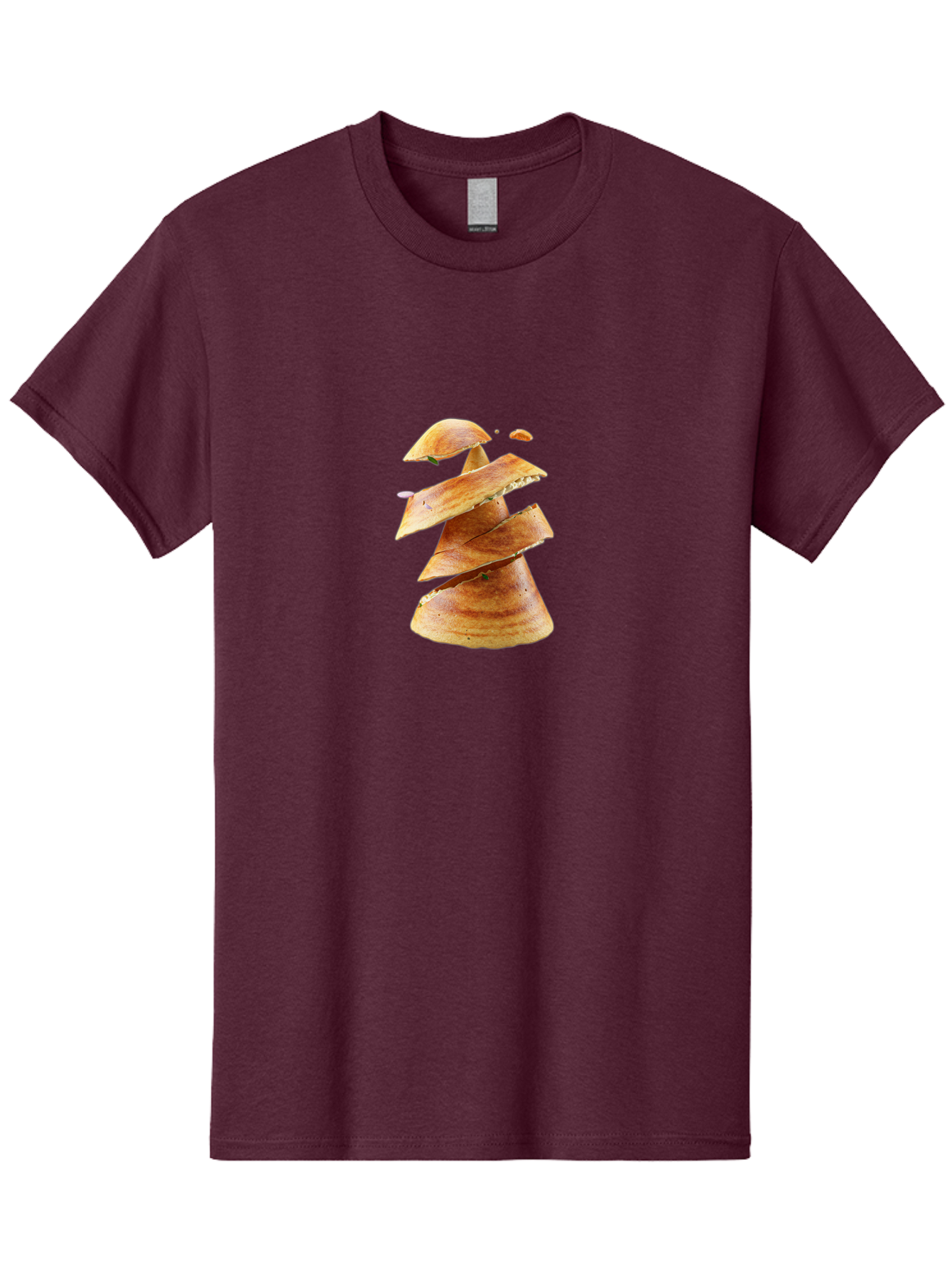 Potato-Chips-Tree Men'S Graphic Tee, 100% Cotton, Comfortable Casual Summer Wear, Machine Washable, Potato Chips Forming A Christmas Tree, Crispy Snack, Savory Delight, Crunchy Texture, Stack Of Chips, Festive Snack, Food Art, Bab216