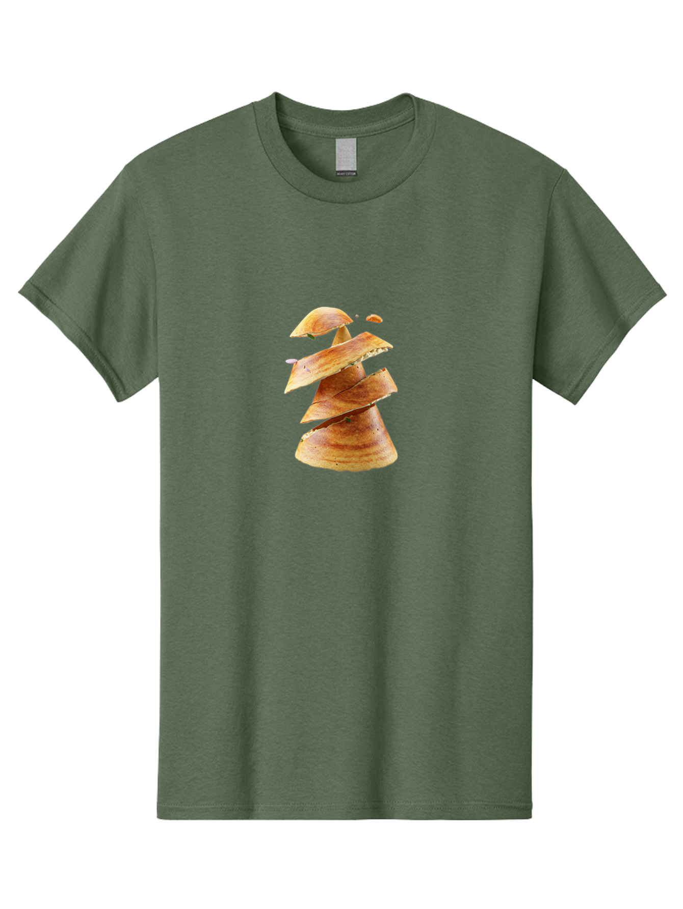 Potato-Chips-Tree Men'S Graphic Tee, 100% Cotton, Comfortable Casual Summer Wear, Machine Washable, Potato Chips Forming A Christmas Tree, Crispy Snack, Savory Delight, Crunchy Texture, Stack Of Chips, Festive Snack, Food Art, Bab216