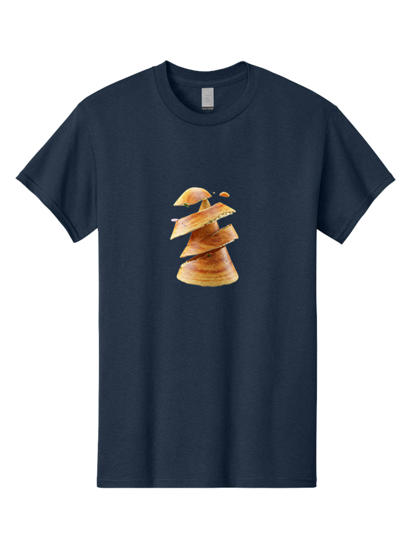 Potato-Chips-Tree Men'S Graphic Tee, 100% Cotton, Comfortable Casual Summer Wear, Machine Washable, Potato Chips Forming A Christmas Tree, Crispy Snack, Savory Delight, Crunchy Texture, Stack Of Chips, Festive Snack, Food Art, Bab216