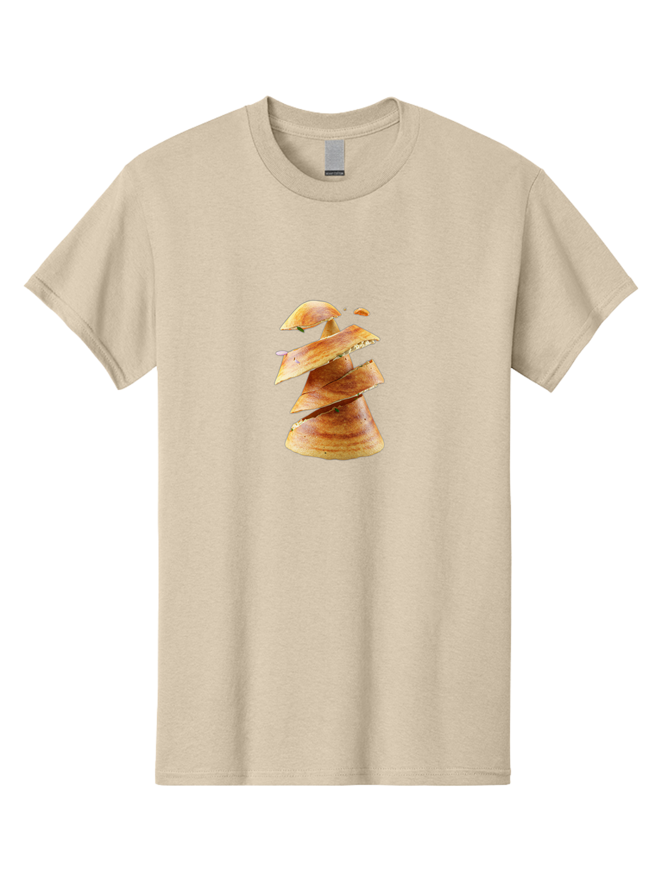 Potato-Chips-Tree Men'S Graphic Tee, 100% Cotton, Comfortable Casual Summer Wear, Machine Washable, Potato Chips Forming A Christmas Tree, Crispy Snack, Savory Delight, Crunchy Texture, Stack Of Chips, Festive Snack, Food Art, Bab216