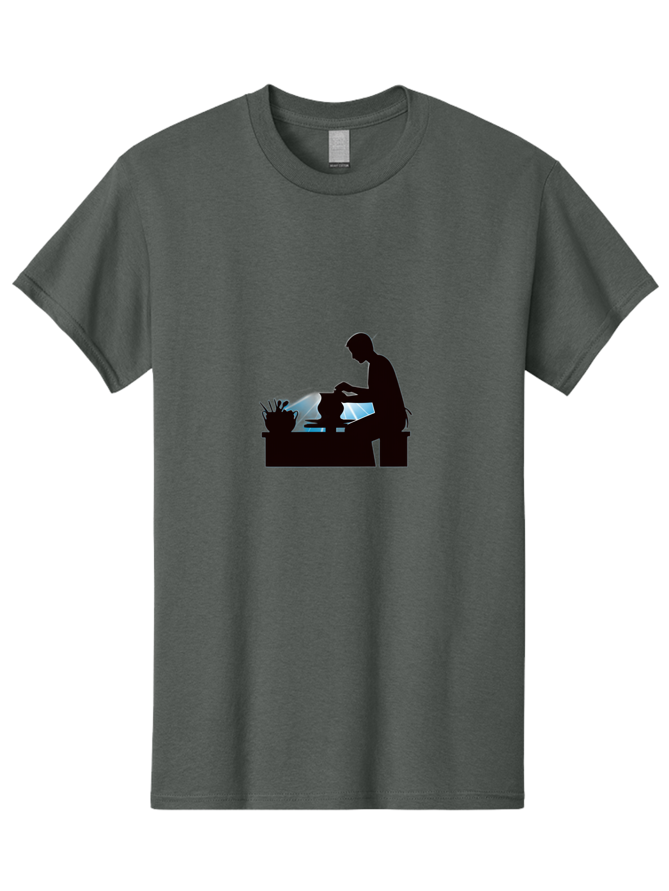 Potter-1 Men'S Graphic Tee, 100% Cotton, Comfortable Casual Summer Wear, Machine Washable, Potter At Work, Pottery Wheel, Creative Process, Craftsmanship, Artisanal Skills, Clay Modeling, Ceramic Art, Studio Work, Artistic Expression Bab218