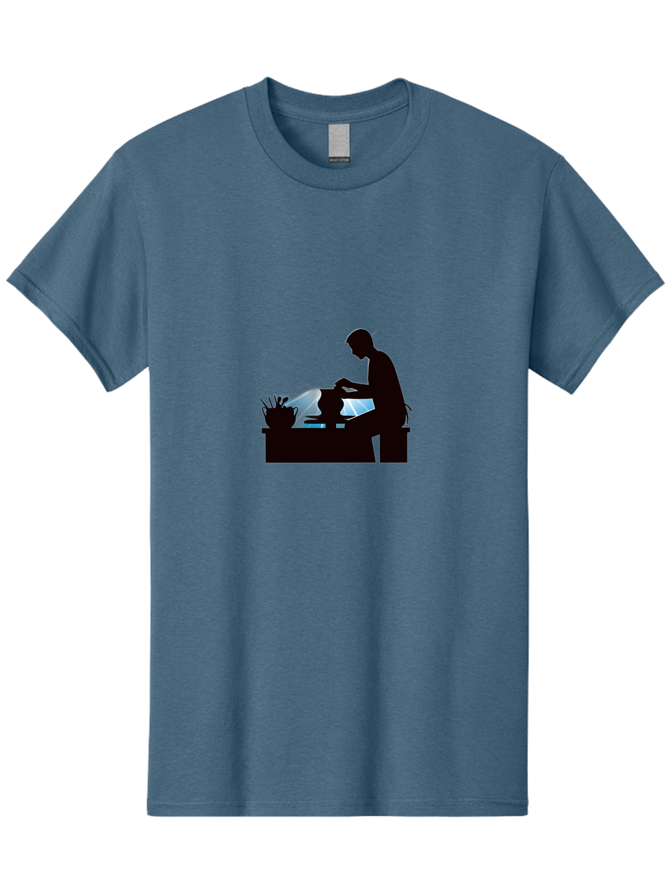Potter-1 Men'S Graphic Tee, 100% Cotton, Comfortable Casual Summer Wear, Machine Washable, Potter At Work, Pottery Wheel, Creative Process, Craftsmanship, Artisanal Skills, Clay Modeling, Ceramic Art, Studio Work, Artistic Expression Bab218