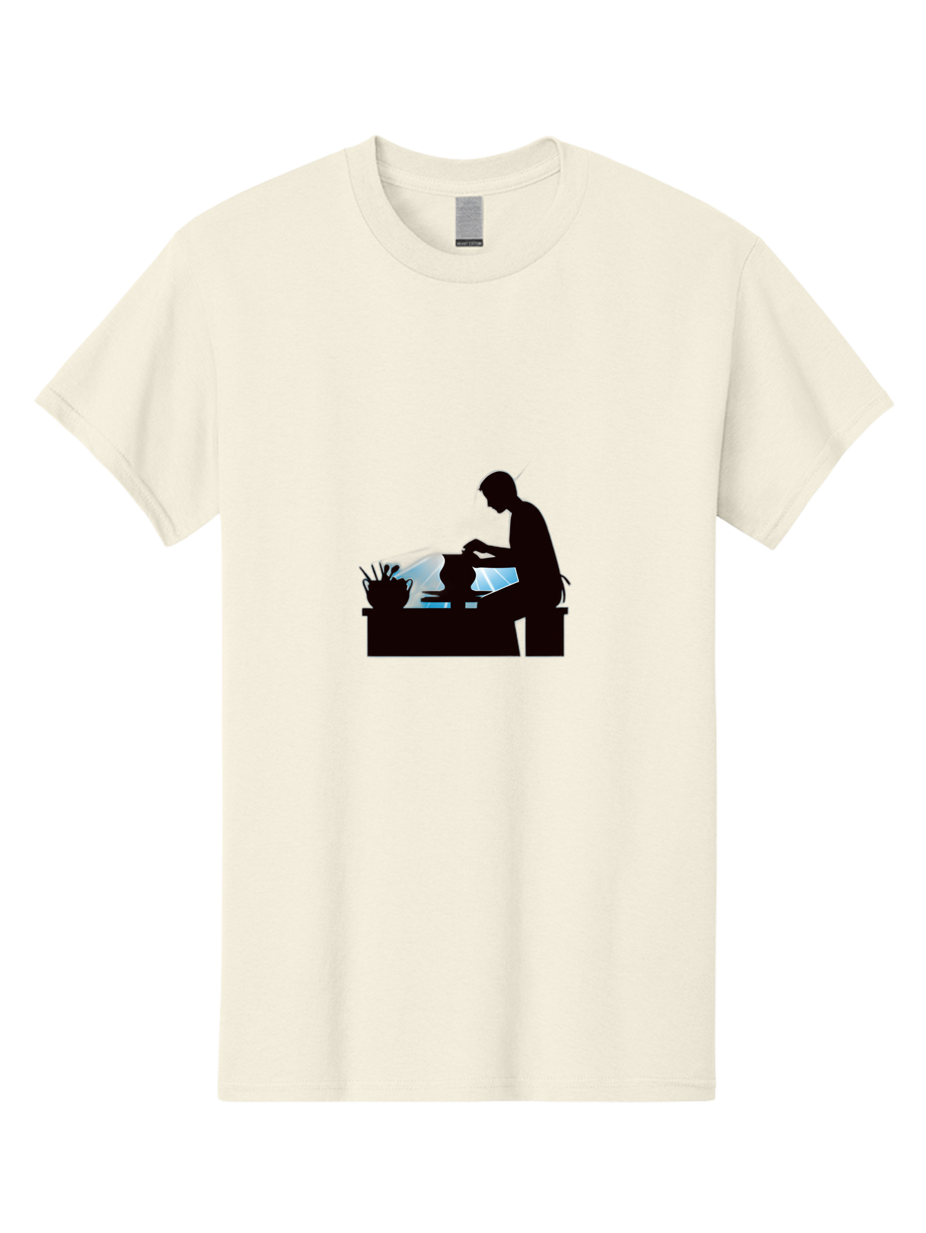Potter-1 Men'S Graphic Tee, 100% Cotton, Comfortable Casual Summer Wear, Machine Washable, Potter At Work, Pottery Wheel, Creative Process, Craftsmanship, Artisanal Skills, Clay Modeling, Ceramic Art, Studio Work, Artistic Expression Bab218