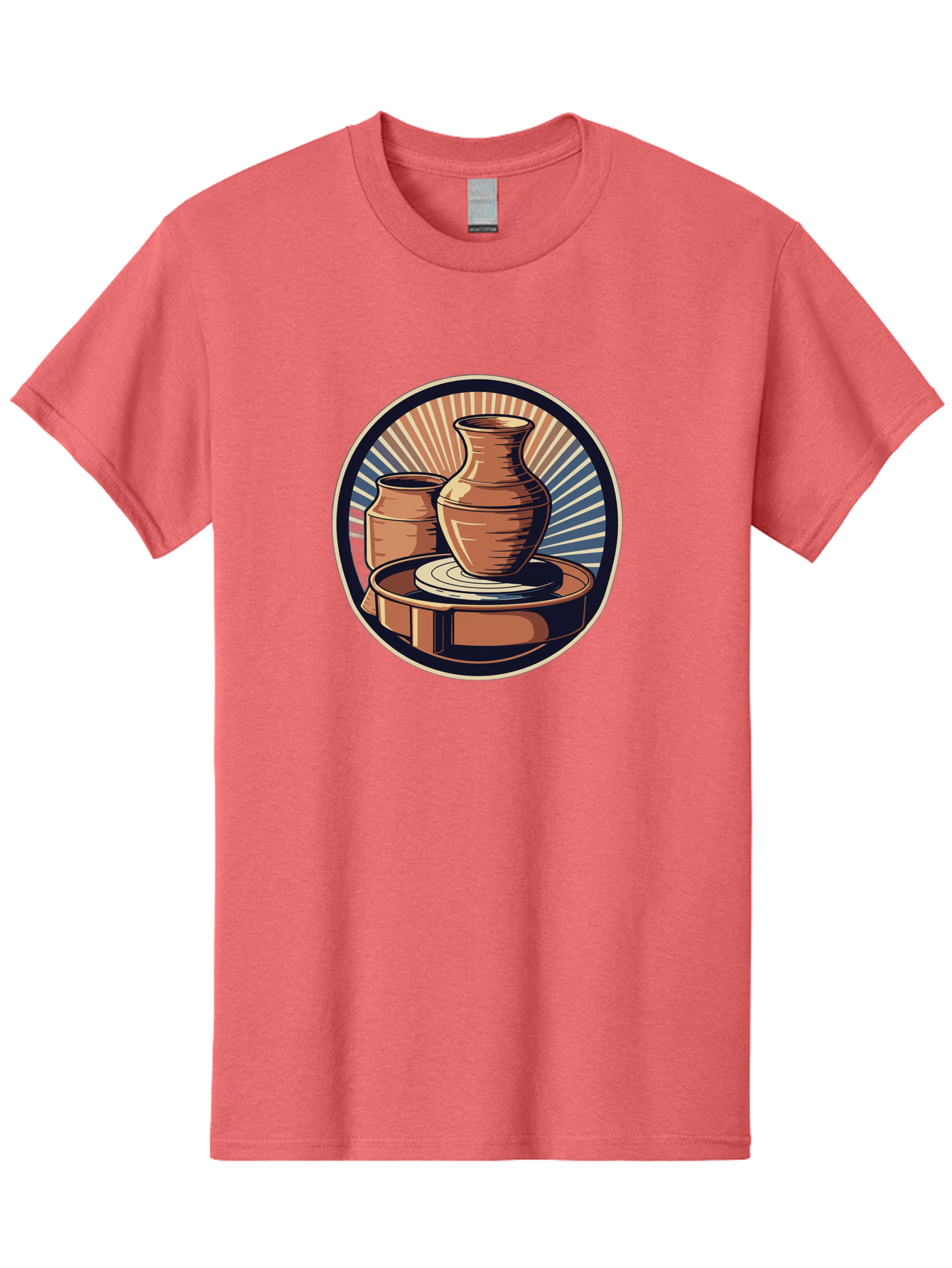 Potter-S-Wheel-2 Men'S Graphic Tee, 100% Cotton, Comfortable Casual Summer Wear, Machine Washable, Pottery Wheel, Clay Pottery, Ceramic Art, Handmade Crafts, Pottery Making, Artistic Expression, Creative Process, Handmade Ceramics, Bab233