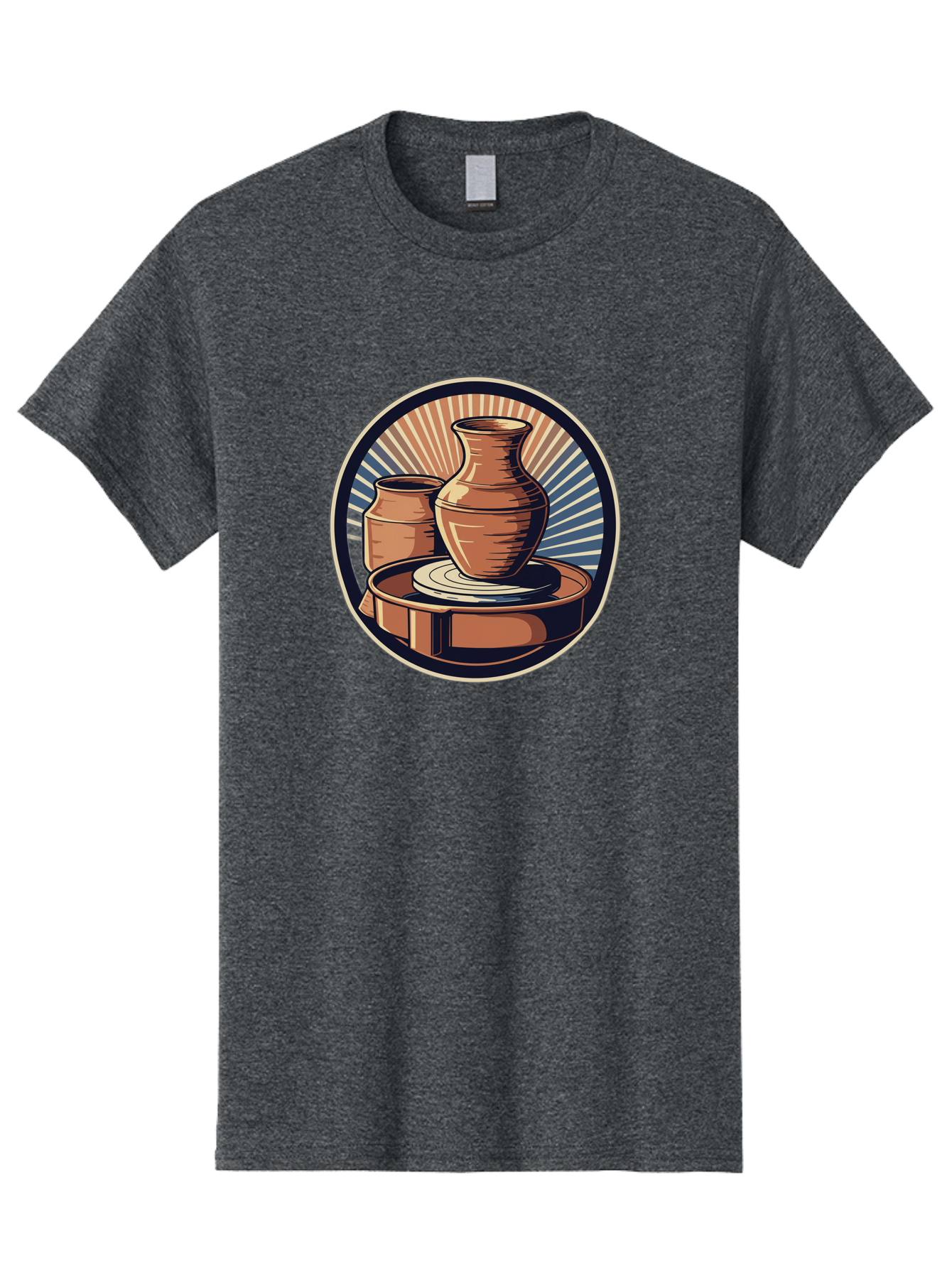 Potter-S-Wheel-2 Men'S Graphic Tee, 100% Cotton, Comfortable Casual Summer Wear, Machine Washable, Pottery Wheel, Clay Pottery, Ceramic Art, Handmade Crafts, Pottery Making, Artistic Expression, Creative Process, Handmade Ceramics, Bab233