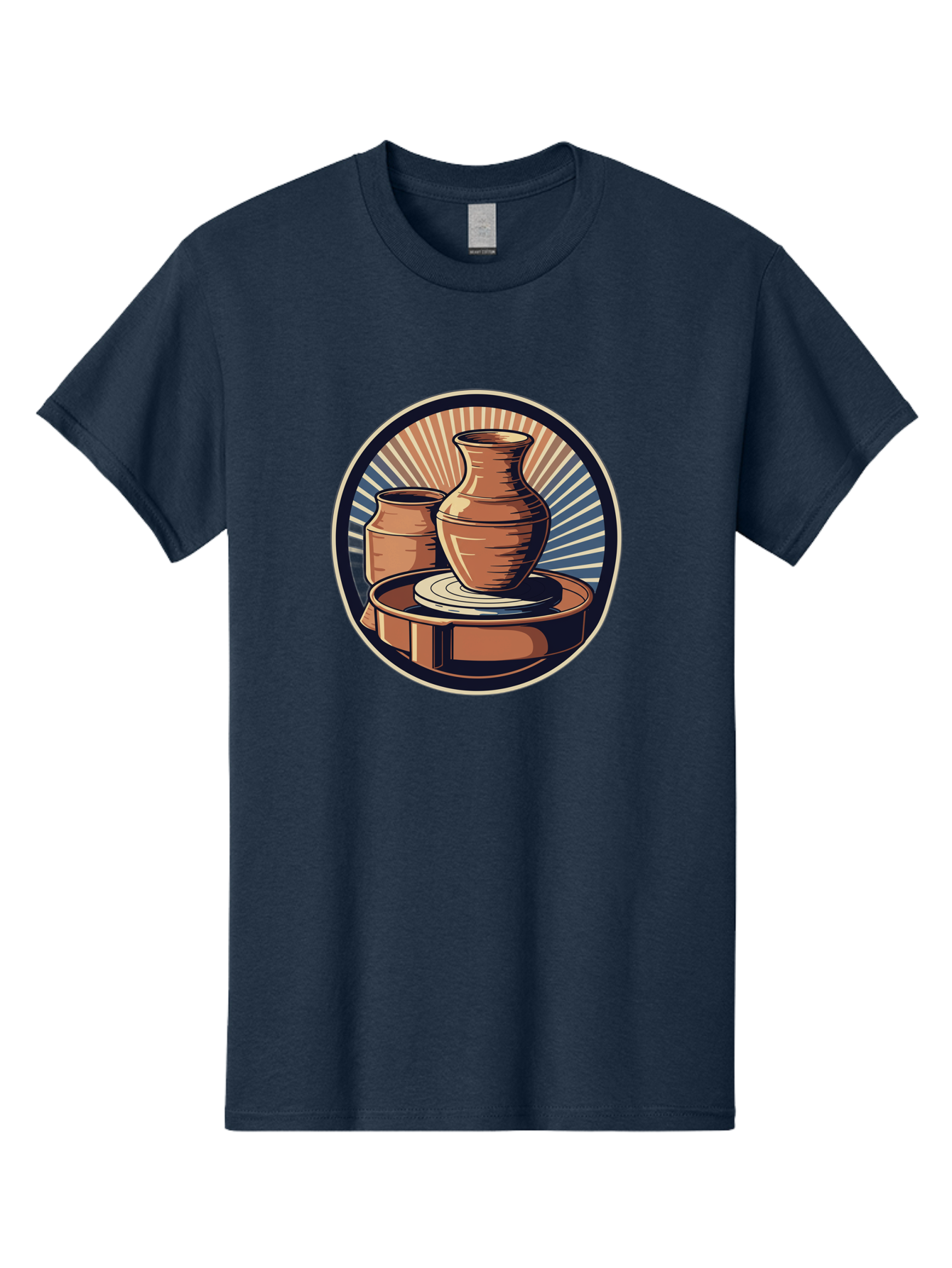 Potter-S-Wheel-2 Men'S Graphic Tee, 100% Cotton, Comfortable Casual Summer Wear, Machine Washable, Pottery Wheel, Clay Pottery, Ceramic Art, Handmade Crafts, Pottery Making, Artistic Expression, Creative Process, Handmade Ceramics, Bab233