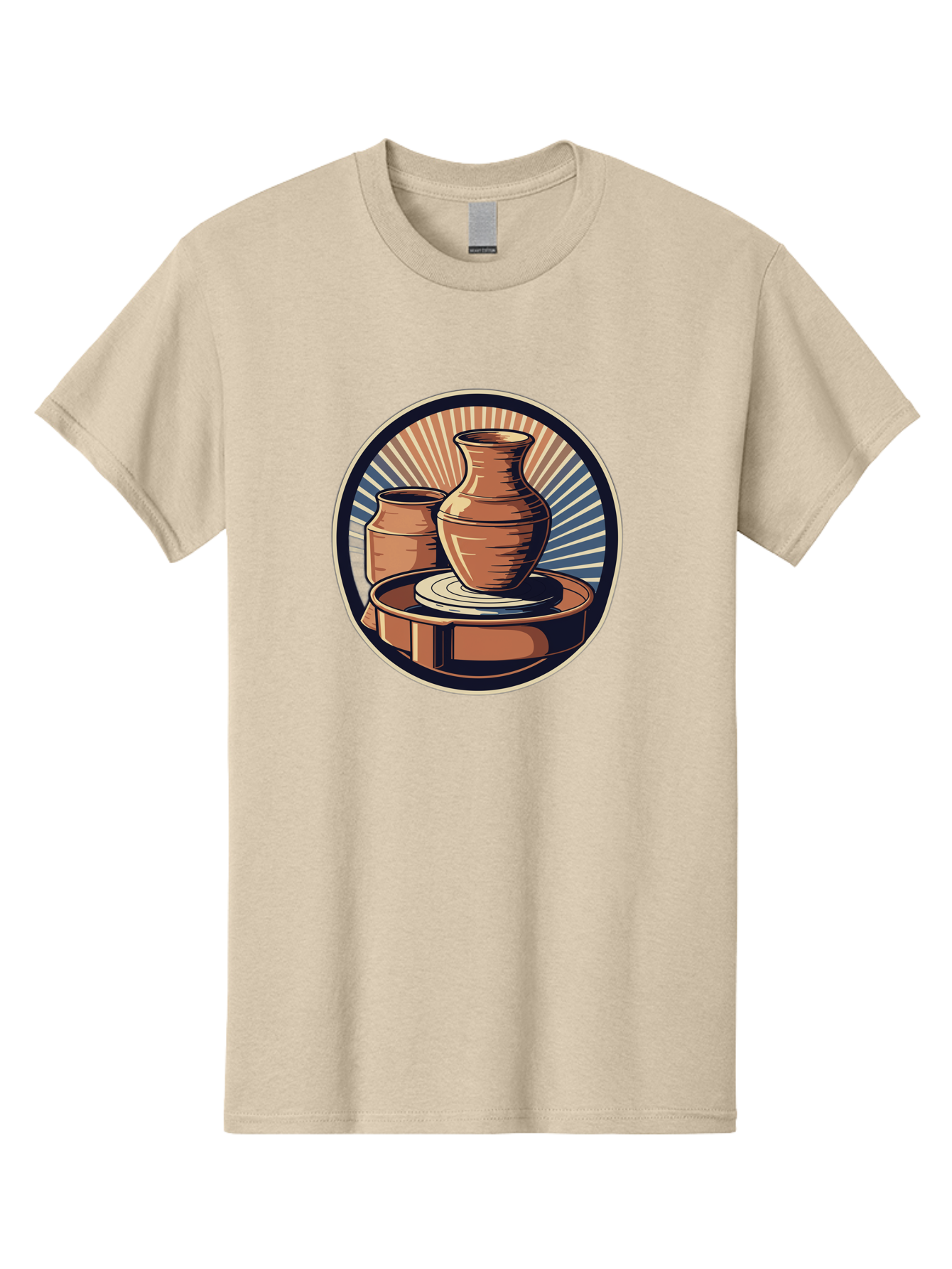 Potter-S-Wheel-2 Men'S Graphic Tee, 100% Cotton, Comfortable Casual Summer Wear, Machine Washable, Pottery Wheel, Clay Pottery, Ceramic Art, Handmade Crafts, Pottery Making, Artistic Expression, Creative Process, Handmade Ceramics, Bab233