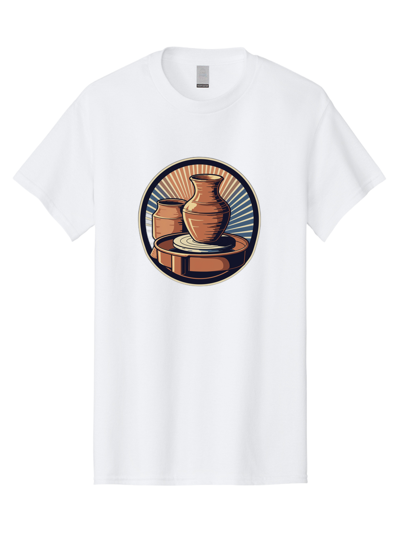 Potter-S-Wheel-2 Men'S Graphic Tee, 100% Cotton, Comfortable Casual Summer Wear, Machine Washable, Pottery Wheel, Clay Pottery, Ceramic Art, Handmade Crafts, Pottery Making, Artistic Expression, Creative Process, Handmade Ceramics, Bab233