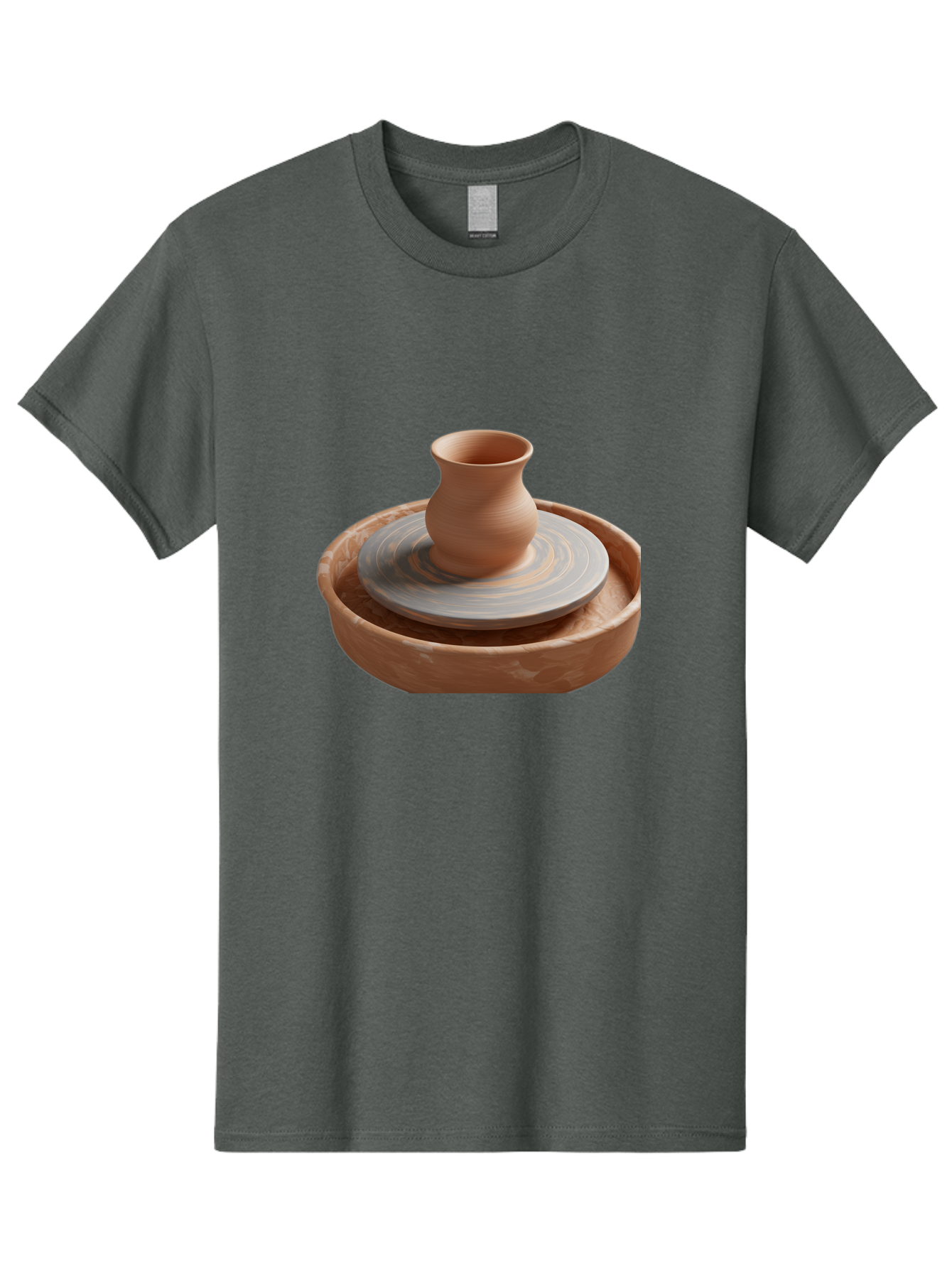 Potter-S-Wheel-5 Men'S Graphic Tee, 100% Cotton, Comfortable Casual Summer Wear, Machine Washable, Potter'S Wheel, Clay Pot, Pottery Making, Ceramics, Handmade, Artisanal, Creative Process, Craft, Pottery Wheel, Clay Vessel Bab236
