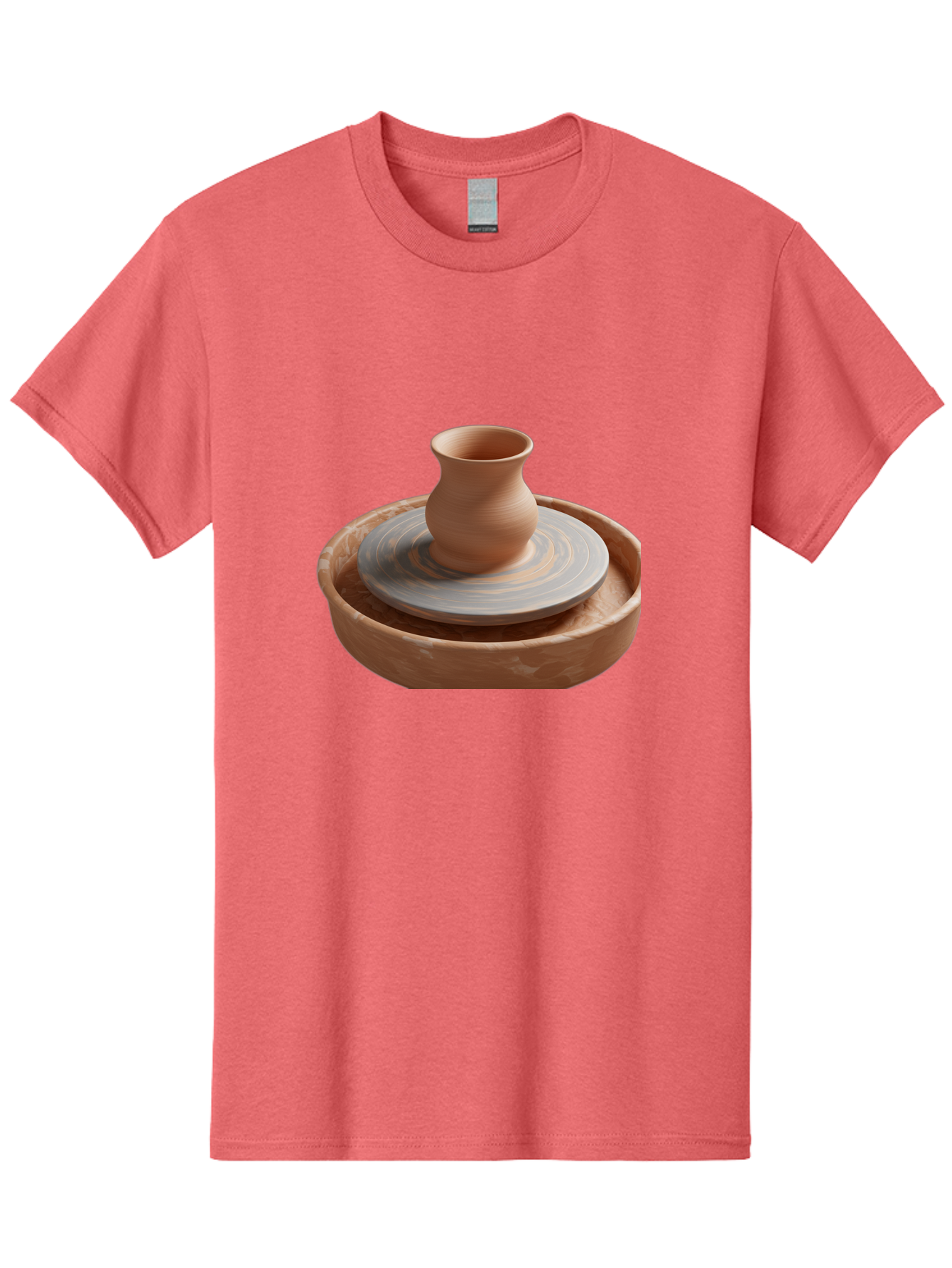 Potter-S-Wheel-5 Men'S Graphic Tee, 100% Cotton, Comfortable Casual Summer Wear, Machine Washable, Potter'S Wheel, Clay Pot, Pottery Making, Ceramics, Handmade, Artisanal, Creative Process, Craft, Pottery Wheel, Clay Vessel Bab236