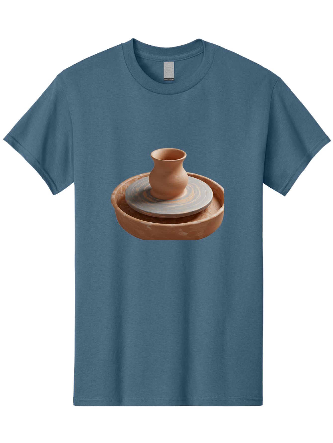 Potter-S-Wheel-5 Men'S Graphic Tee, 100% Cotton, Comfortable Casual Summer Wear, Machine Washable, Potter'S Wheel, Clay Pot, Pottery Making, Ceramics, Handmade, Artisanal, Creative Process, Craft, Pottery Wheel, Clay Vessel Bab236
