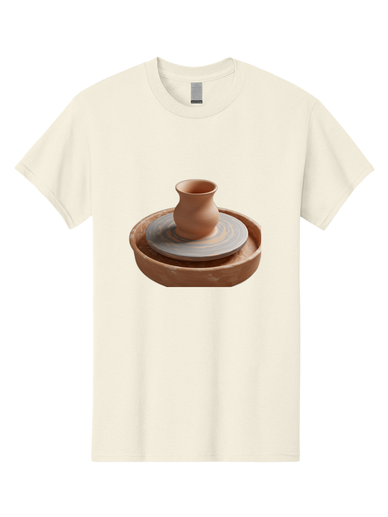 Potter-S-Wheel-5 Men'S Graphic Tee, 100% Cotton, Comfortable Casual Summer Wear, Machine Washable, Potter'S Wheel, Clay Pot, Pottery Making, Ceramics, Handmade, Artisanal, Creative Process, Craft, Pottery Wheel, Clay Vessel Bab236