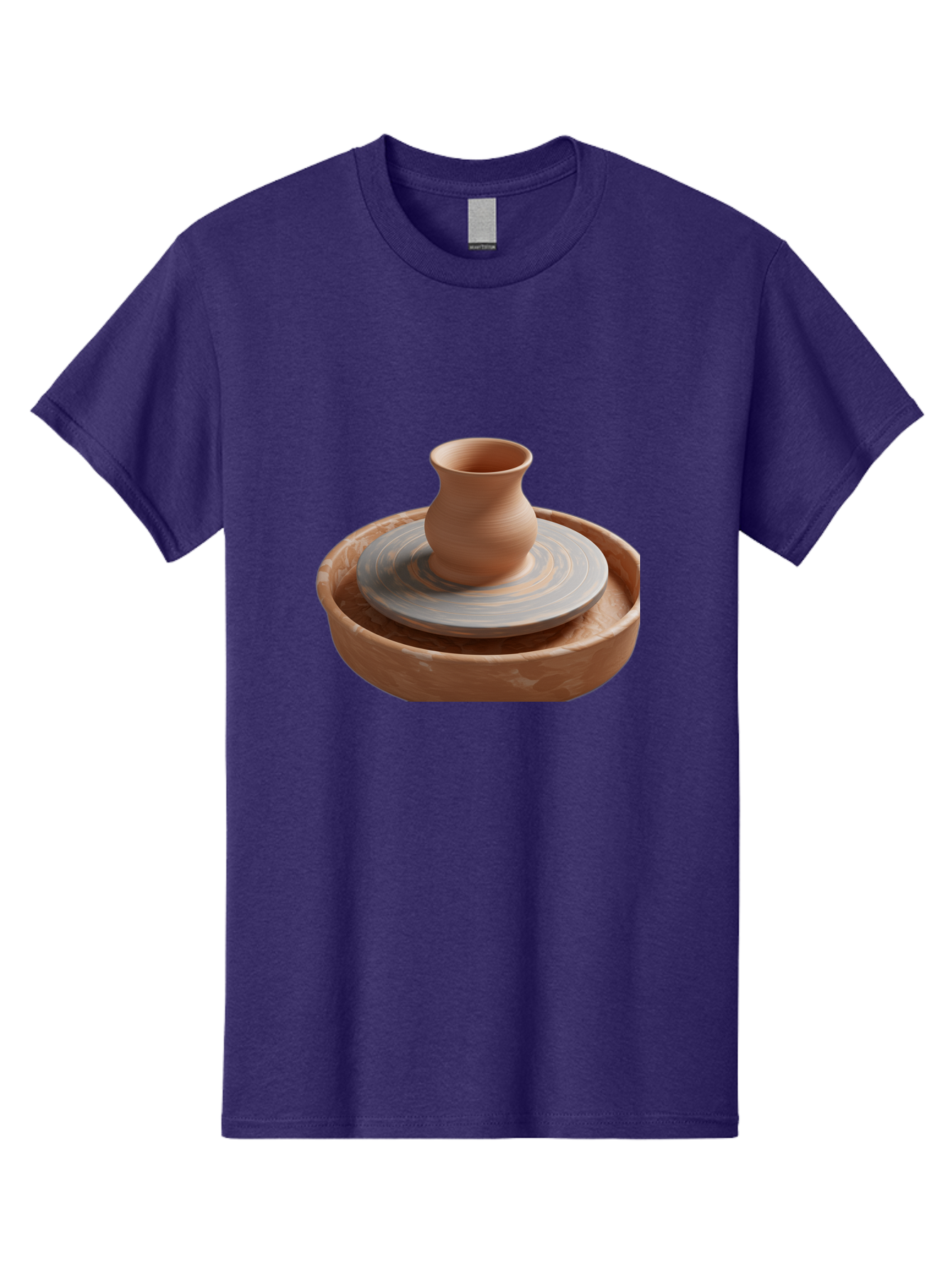 Potter-S-Wheel-5 Men'S Graphic Tee, 100% Cotton, Comfortable Casual Summer Wear, Machine Washable, Potter'S Wheel, Clay Pot, Pottery Making, Ceramics, Handmade, Artisanal, Creative Process, Craft, Pottery Wheel, Clay Vessel Bab236