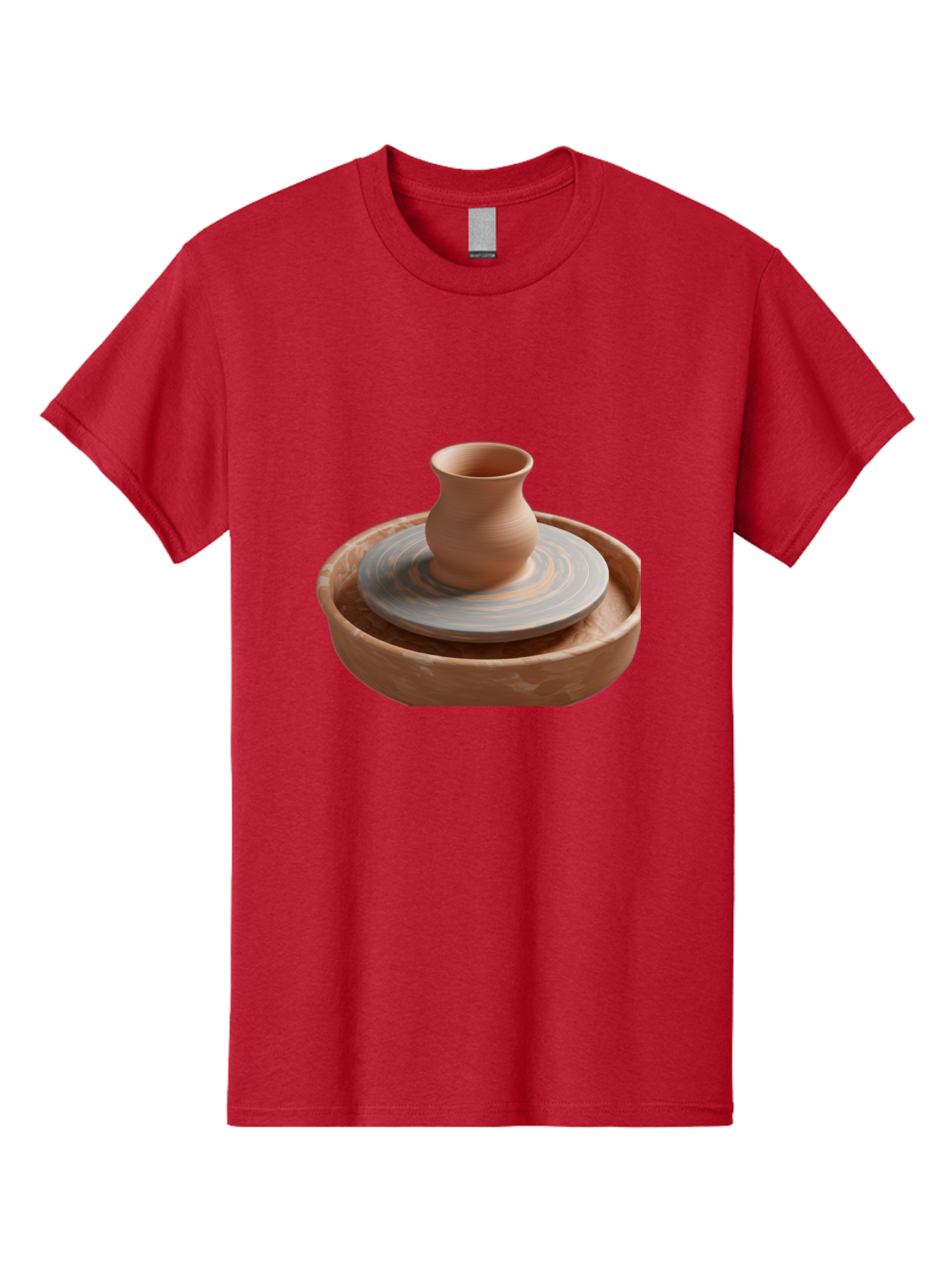 Potter-S-Wheel-5 Men'S Graphic Tee, 100% Cotton, Comfortable Casual Summer Wear, Machine Washable, Potter'S Wheel, Clay Pot, Pottery Making, Ceramics, Handmade, Artisanal, Creative Process, Craft, Pottery Wheel, Clay Vessel Bab236