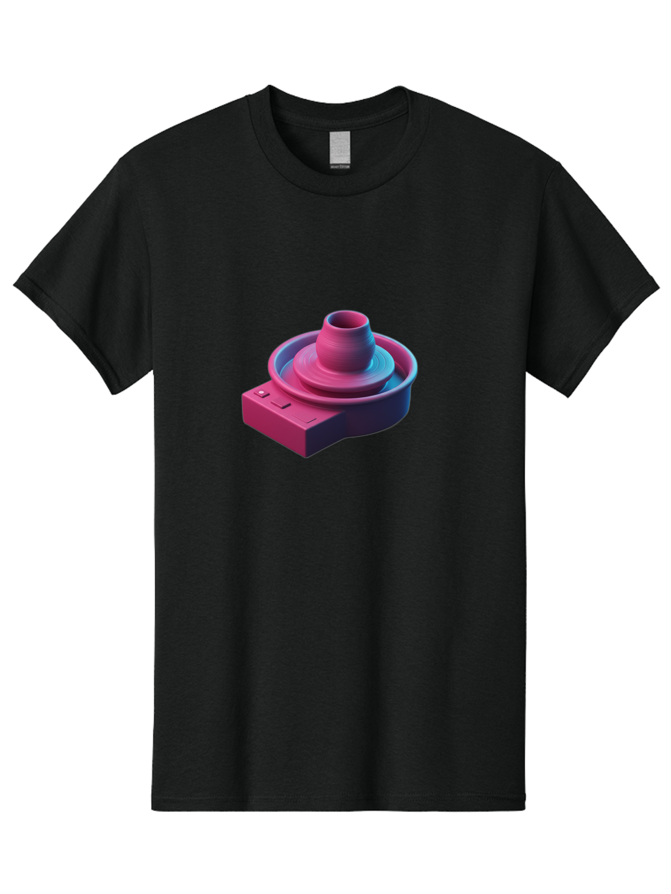 Potter-S-Wheel-6 Men'S Graphic Tee, 100% Cotton, Comfortable Casual Summer Wear, Machine Washable, Potter'S Wheel, Clay Pot, Ceramic Art, Pottery Making, Creative Process, Handmade Crafts, 3D Rendering, Artistic Expression, Studio Equipment Bab237