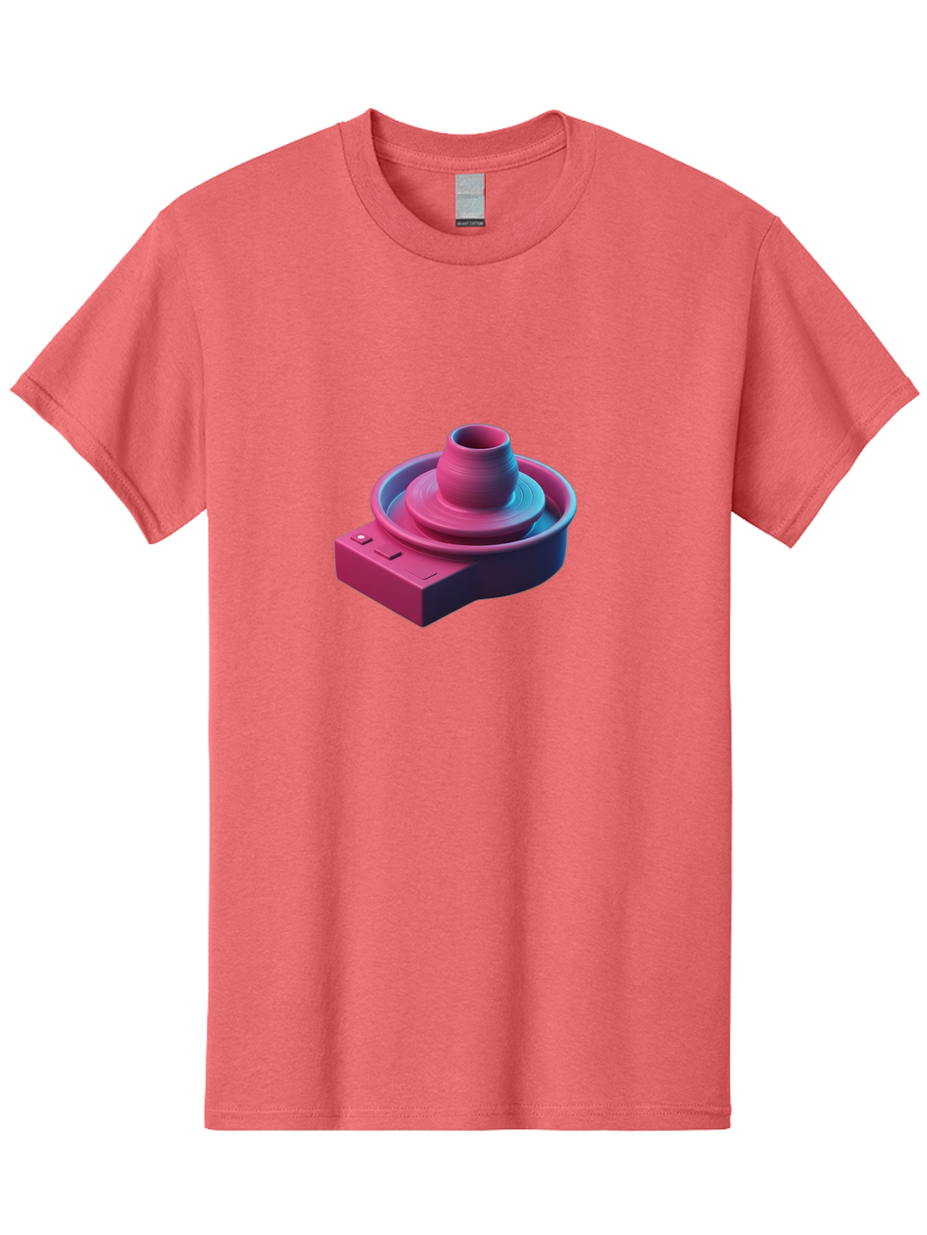 Potter-S-Wheel-6 Men'S Graphic Tee, 100% Cotton, Comfortable Casual Summer Wear, Machine Washable, Potter'S Wheel, Clay Pot, Ceramic Art, Pottery Making, Creative Process, Handmade Crafts, 3D Rendering, Artistic Expression, Studio Equipment Bab237