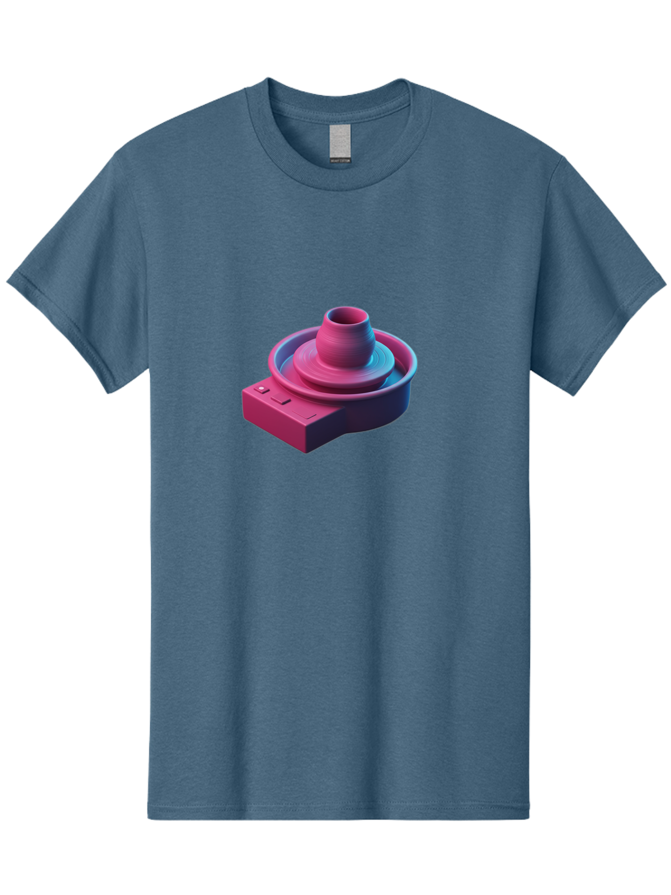 Potter-S-Wheel-6 Men'S Graphic Tee, 100% Cotton, Comfortable Casual Summer Wear, Machine Washable, Potter'S Wheel, Clay Pot, Ceramic Art, Pottery Making, Creative Process, Handmade Crafts, 3D Rendering, Artistic Expression, Studio Equipment Bab237