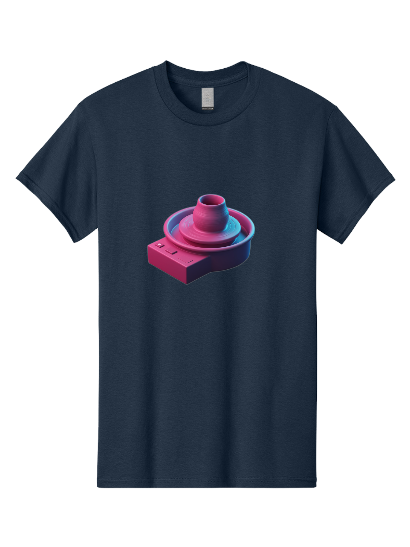 Potter-S-Wheel-6 Men'S Graphic Tee, 100% Cotton, Comfortable Casual Summer Wear, Machine Washable, Potter'S Wheel, Clay Pot, Ceramic Art, Pottery Making, Creative Process, Handmade Crafts, 3D Rendering, Artistic Expression, Studio Equipment Bab237