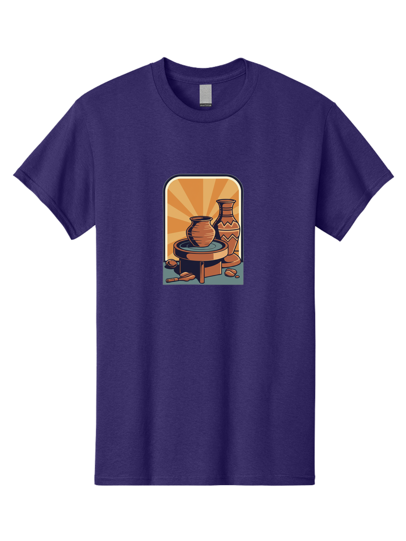 Potter-S-Wheel Men'S Graphic Tee, 100% Cotton, Comfortable Casual Summer Wear, Machine Washable, Pottery, Clay Pots, Ceramics, Creative Art, Potter'S Wheel, Artistic Expression, Craftsmanship, Handmade, Pottery Making, Clay Modeling Bab240