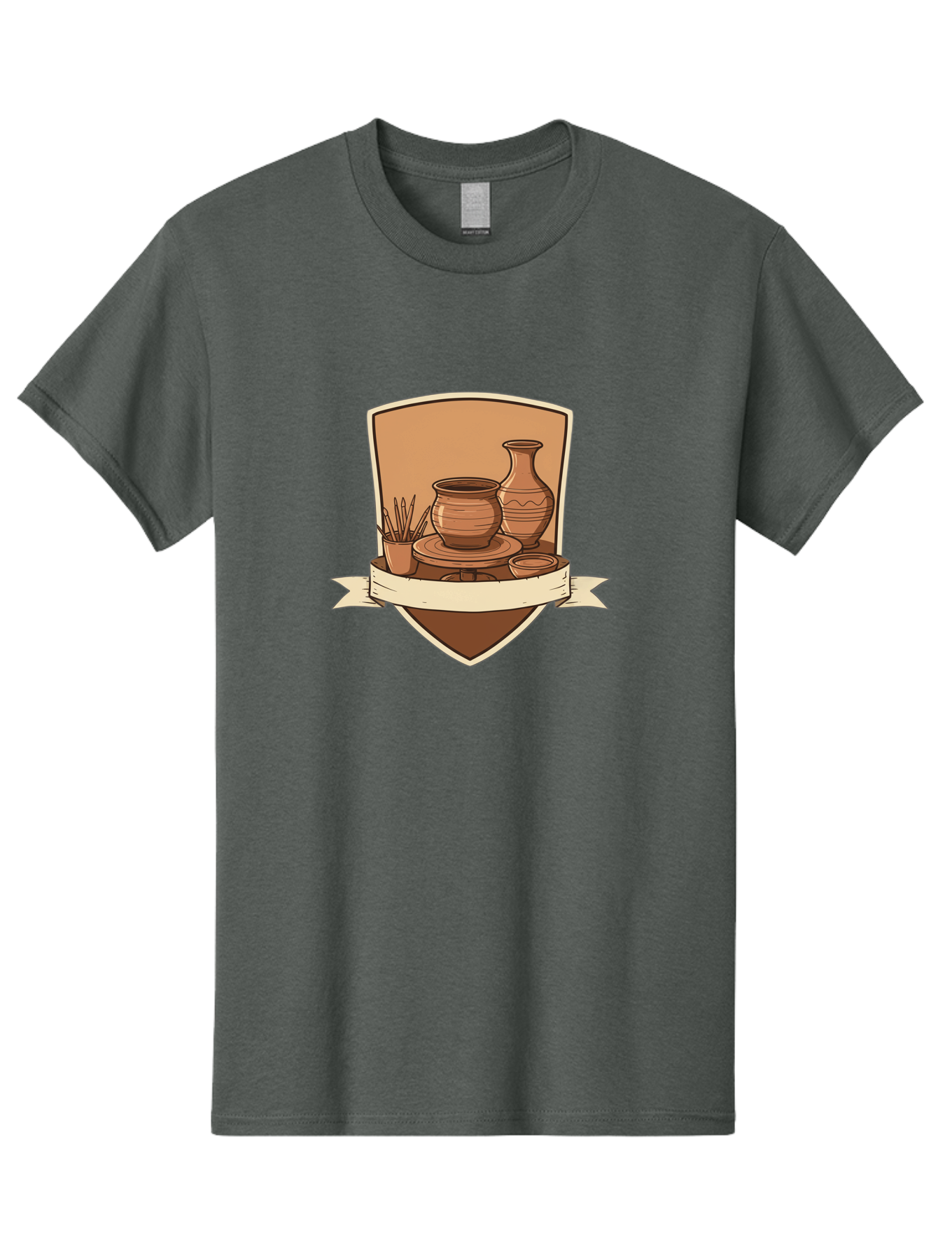 Pottery-1 Men'S Graphic Tee, 100% Cotton, Comfortable Casual Summer Wear, Machine Washable, Pottery, Ceramics, Clay, Handmade, Pottery Wheel, Vase, Pot, Artisanal, Craftsmanship, Earthy Tones, Decorative Art, Creative Expression Bab242