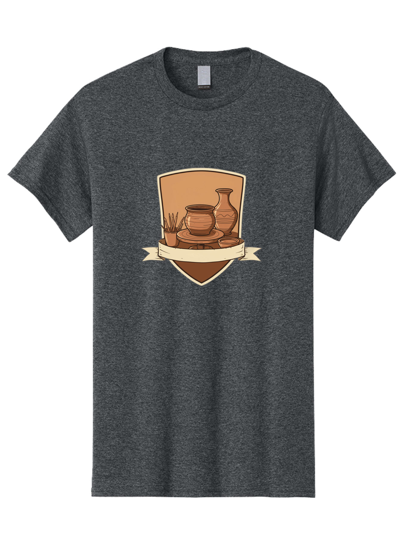 Pottery-1 Men'S Graphic Tee, 100% Cotton, Comfortable Casual Summer Wear, Machine Washable, Pottery, Ceramics, Clay, Handmade, Pottery Wheel, Vase, Pot, Artisanal, Craftsmanship, Earthy Tones, Decorative Art, Creative Expression Bab242