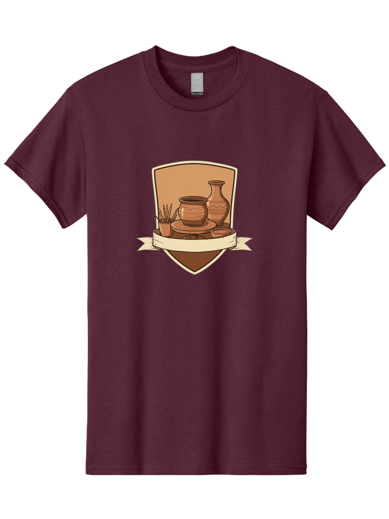 Pottery-1 Men'S Graphic Tee, 100% Cotton, Comfortable Casual Summer Wear, Machine Washable, Pottery, Ceramics, Clay, Handmade, Pottery Wheel, Vase, Pot, Artisanal, Craftsmanship, Earthy Tones, Decorative Art, Creative Expression Bab242