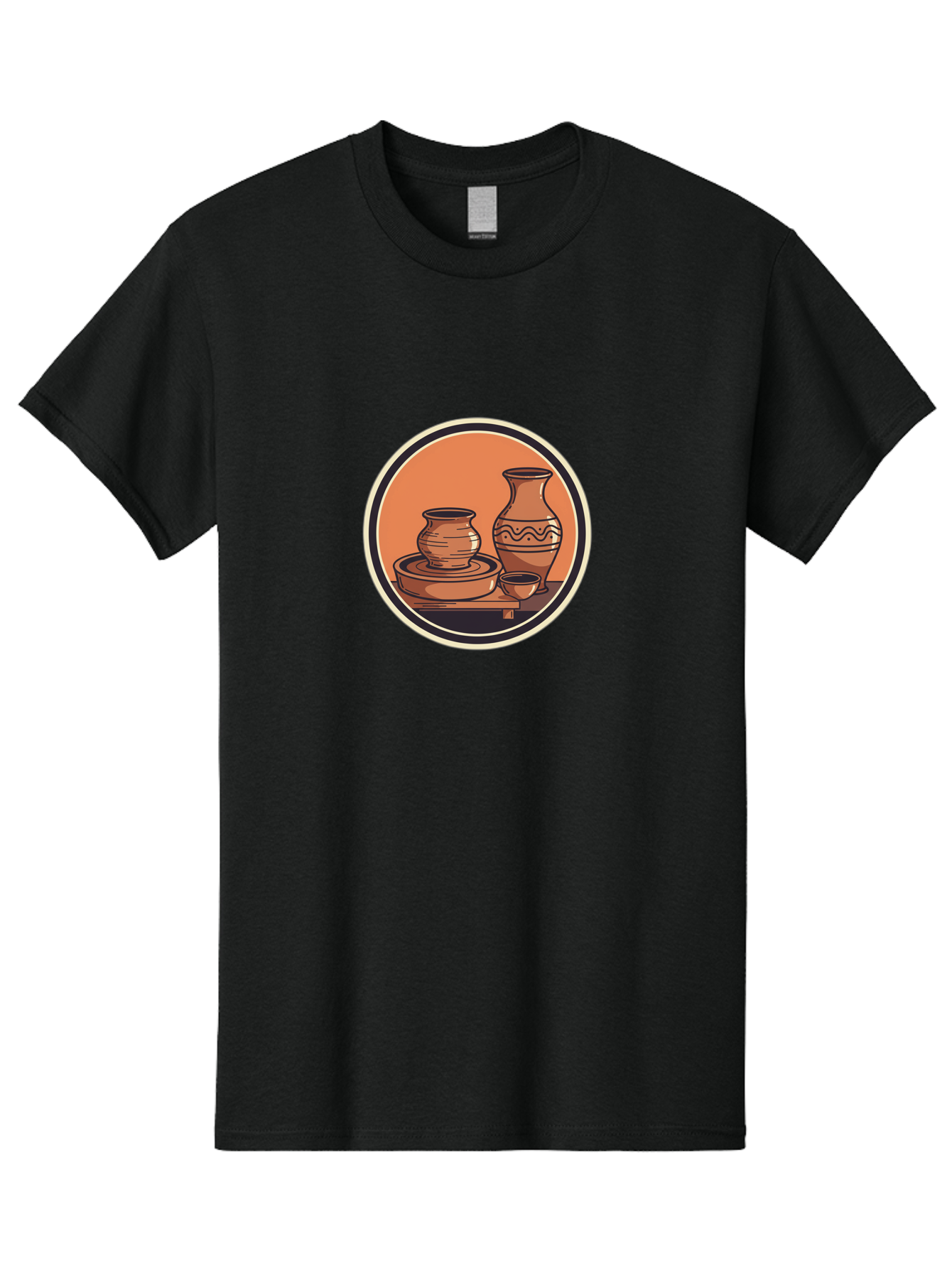 Pottery-2 Men'S Graphic Tee, 100% Cotton, Comfortable Casual Summer Wear, Machine Washable, Handmade Pottery, Clay Vessels, Ceramic Art, Terracotta Pots, Decorative Vase, Pottery Wheel, Traditional Crafts, Earthy Tones Bab243