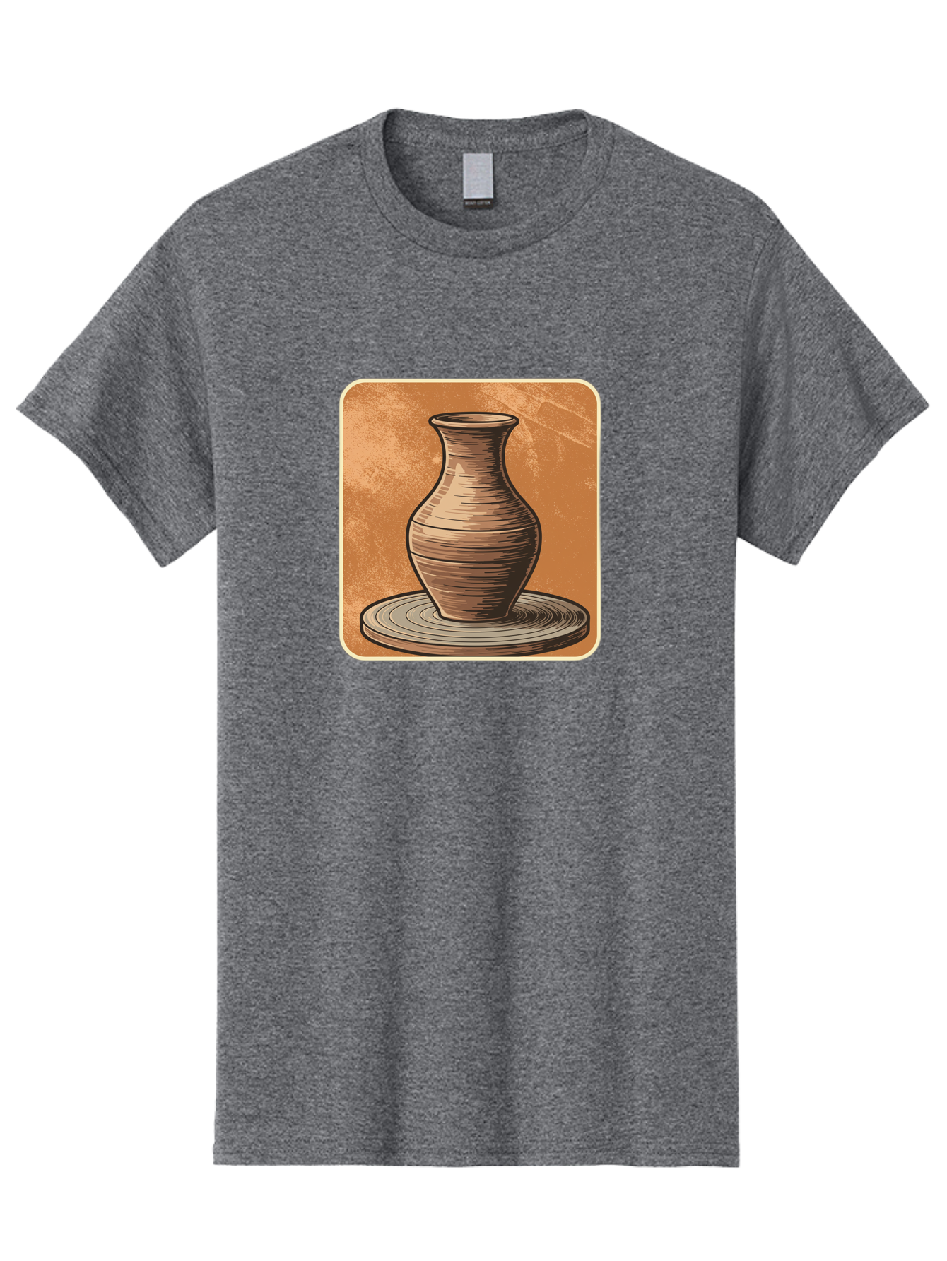 Pottery-Vase Men'S Graphic Tee, 100% Cotton, Comfortable Casual Summer Wear, Machine Washable, Pottery Wheel, Clay Vase, Handmade Ceramics, Artisanal Craftsmanship, Traditional Pottery, Earthenware, Terracotta, Pottery Making, Clay Modeling, Bab246
