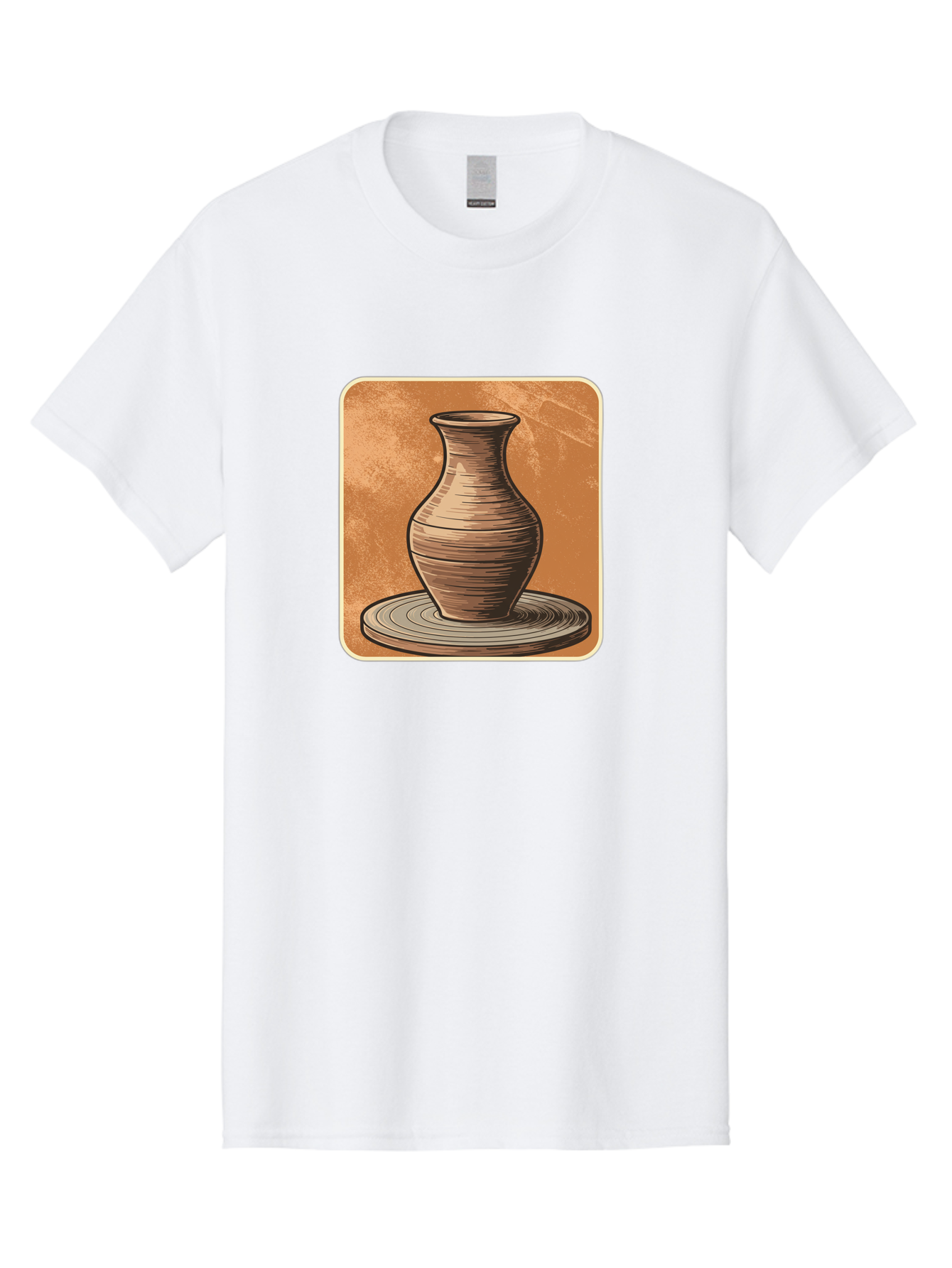 Pottery-Vase Men'S Graphic Tee, 100% Cotton, Comfortable Casual Summer Wear, Machine Washable, Pottery Wheel, Clay Vase, Handmade Ceramics, Artisanal Craftsmanship, Traditional Pottery, Earthenware, Terracotta, Pottery Making, Clay Modeling, Bab246
