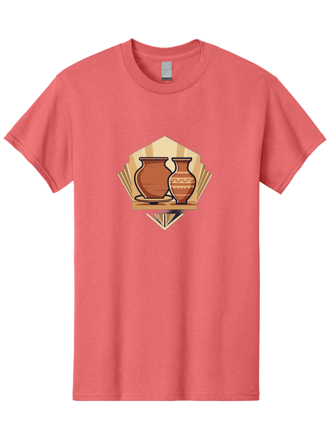 Pottery-Vases-1 Men'S Graphic Tee, 100% Cotton, Comfortable Casual Summer Wear, Machine Washable, Clay Pottery, Terracotta Vases, Decorative Pots, Traditional Ceramics, Handcrafted Art, Earthy Tones, Cultural Heritage, Artisanal Craftsmanship Bab247