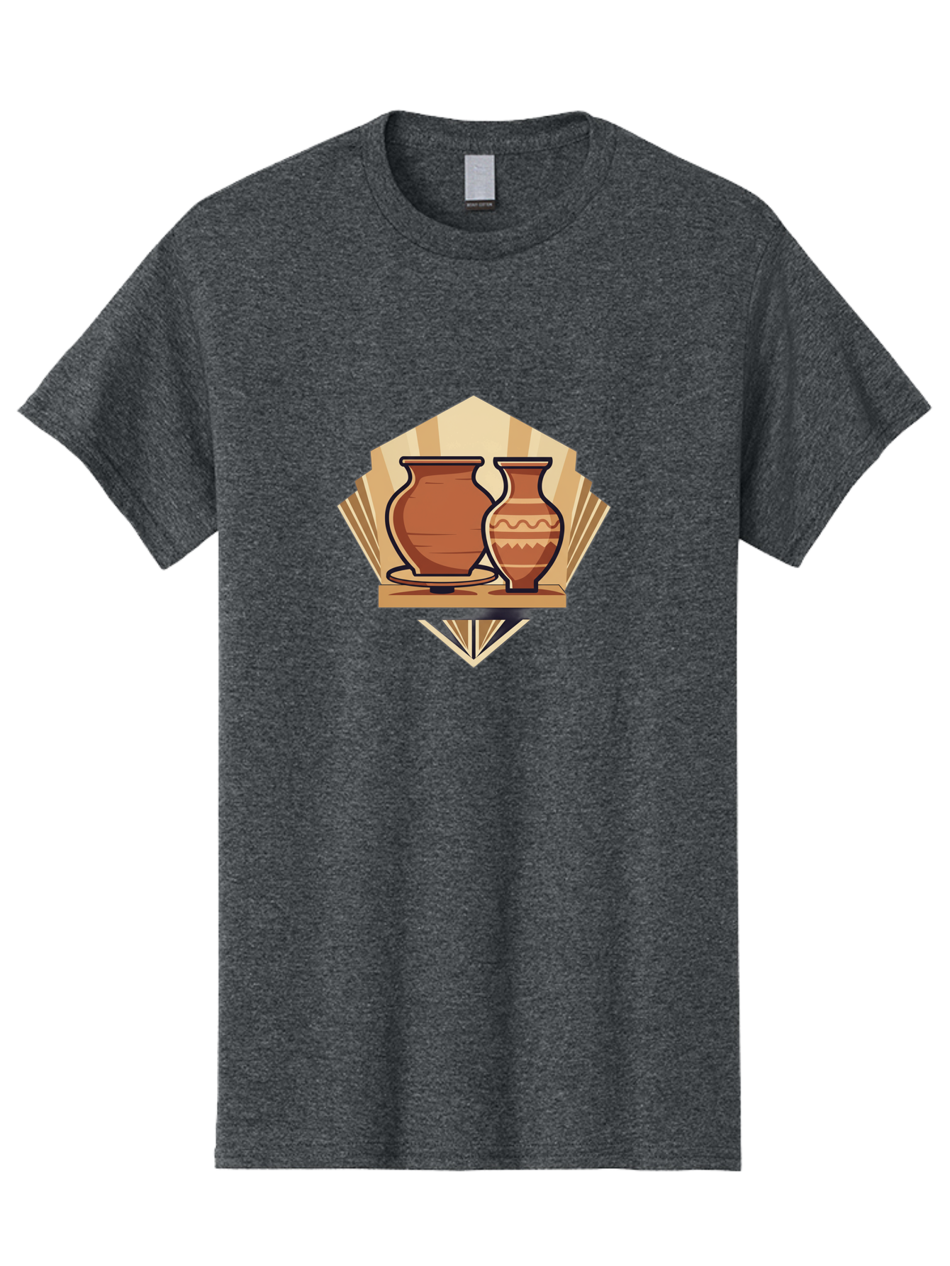 Pottery-Vases-1 Men'S Graphic Tee, 100% Cotton, Comfortable Casual Summer Wear, Machine Washable, Clay Pottery, Terracotta Vases, Decorative Pots, Traditional Ceramics, Handcrafted Art, Earthy Tones, Cultural Heritage, Artisanal Craftsmanship Bab247