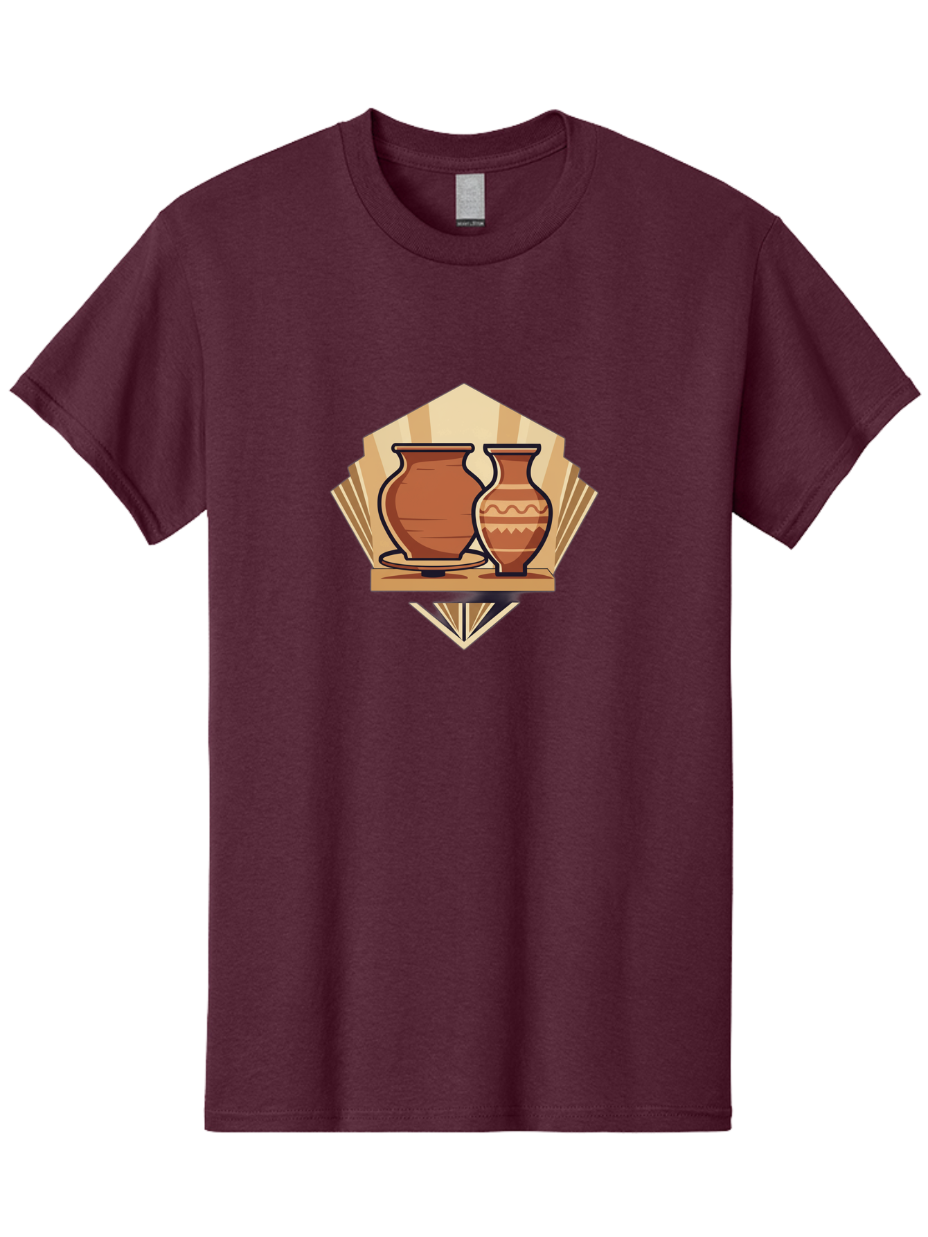 Pottery-Vases-1 Men'S Graphic Tee, 100% Cotton, Comfortable Casual Summer Wear, Machine Washable, Clay Pottery, Terracotta Vases, Decorative Pots, Traditional Ceramics, Handcrafted Art, Earthy Tones, Cultural Heritage, Artisanal Craftsmanship Bab247