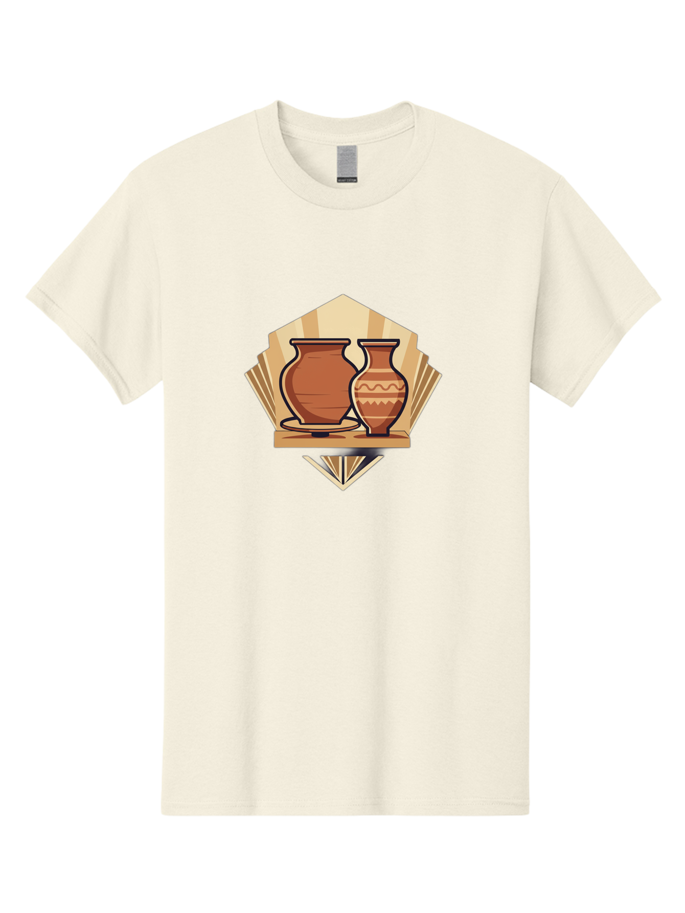 Pottery-Vases-1 Men'S Graphic Tee, 100% Cotton, Comfortable Casual Summer Wear, Machine Washable, Clay Pottery, Terracotta Vases, Decorative Pots, Traditional Ceramics, Handcrafted Art, Earthy Tones, Cultural Heritage, Artisanal Craftsmanship Bab247