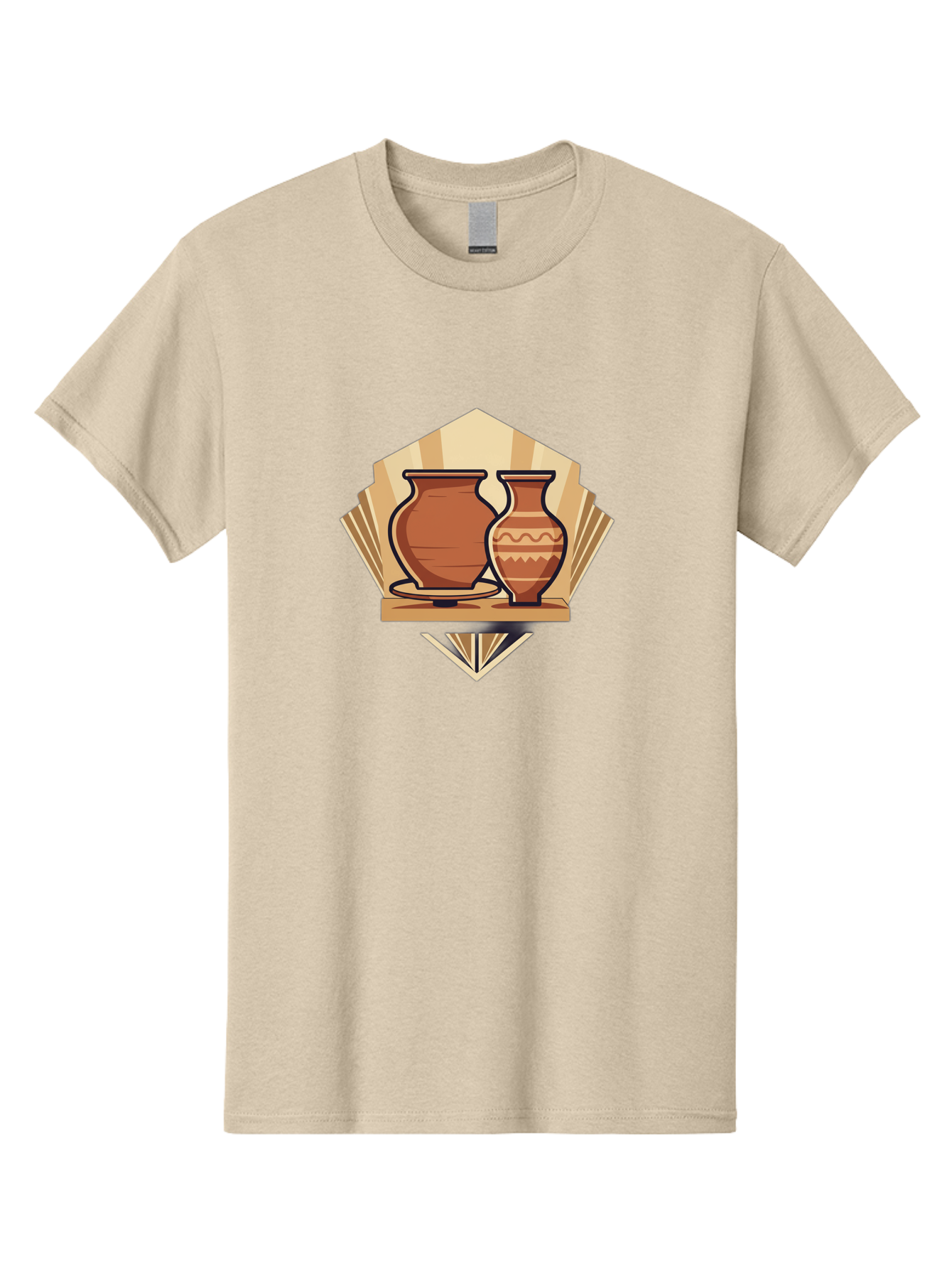 Pottery-Vases-1 Men'S Graphic Tee, 100% Cotton, Comfortable Casual Summer Wear, Machine Washable, Clay Pottery, Terracotta Vases, Decorative Pots, Traditional Ceramics, Handcrafted Art, Earthy Tones, Cultural Heritage, Artisanal Craftsmanship Bab247