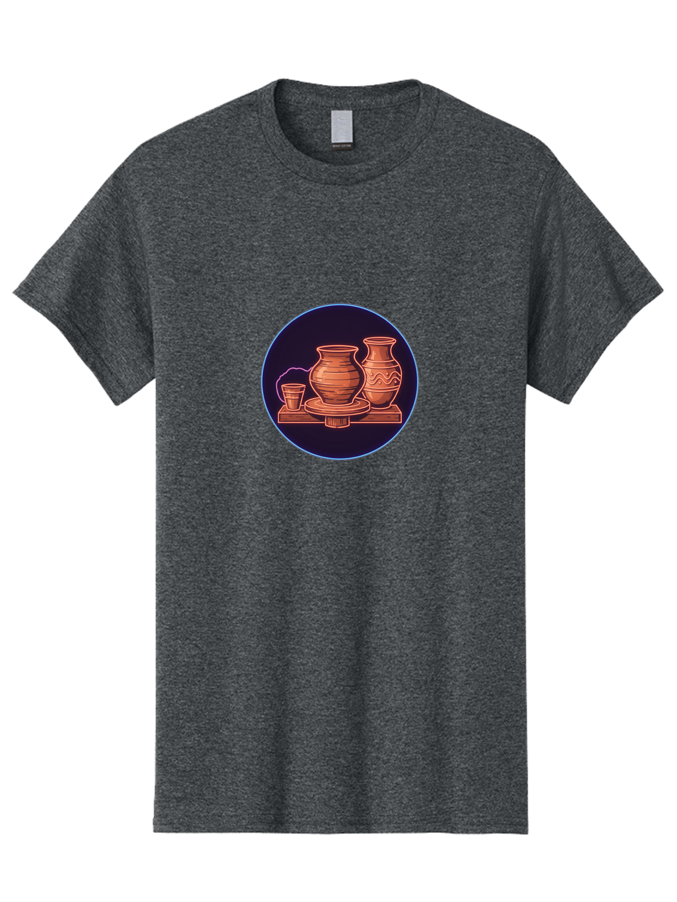 Pottery-Vases Men'S Graphic Tee, 100% Cotton, Comfortable Casual Summer Wear, Machine Washable, Clay Pots, Pottery, Ceramic Vases, Handcrafted Ceramics, Traditional Craftsmanship, Earthy Tones, Pottery Wheel, Rustic Charm, Cultural Heritage Bab248