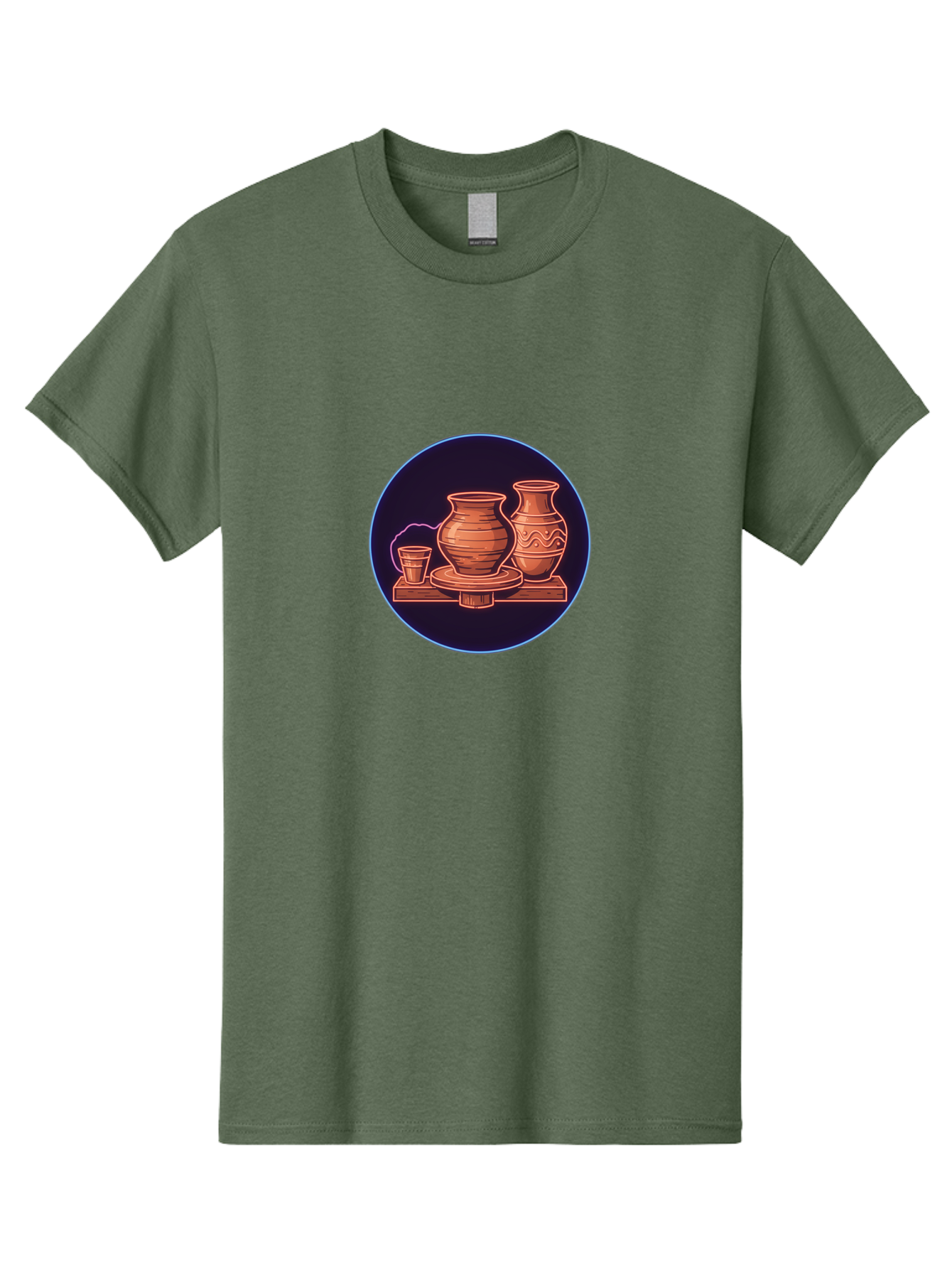 Pottery-Vases Men'S Graphic Tee, 100% Cotton, Comfortable Casual Summer Wear, Machine Washable, Clay Pots, Pottery, Ceramic Vases, Handcrafted Ceramics, Traditional Craftsmanship, Earthy Tones, Pottery Wheel, Rustic Charm, Cultural Heritage Bab248