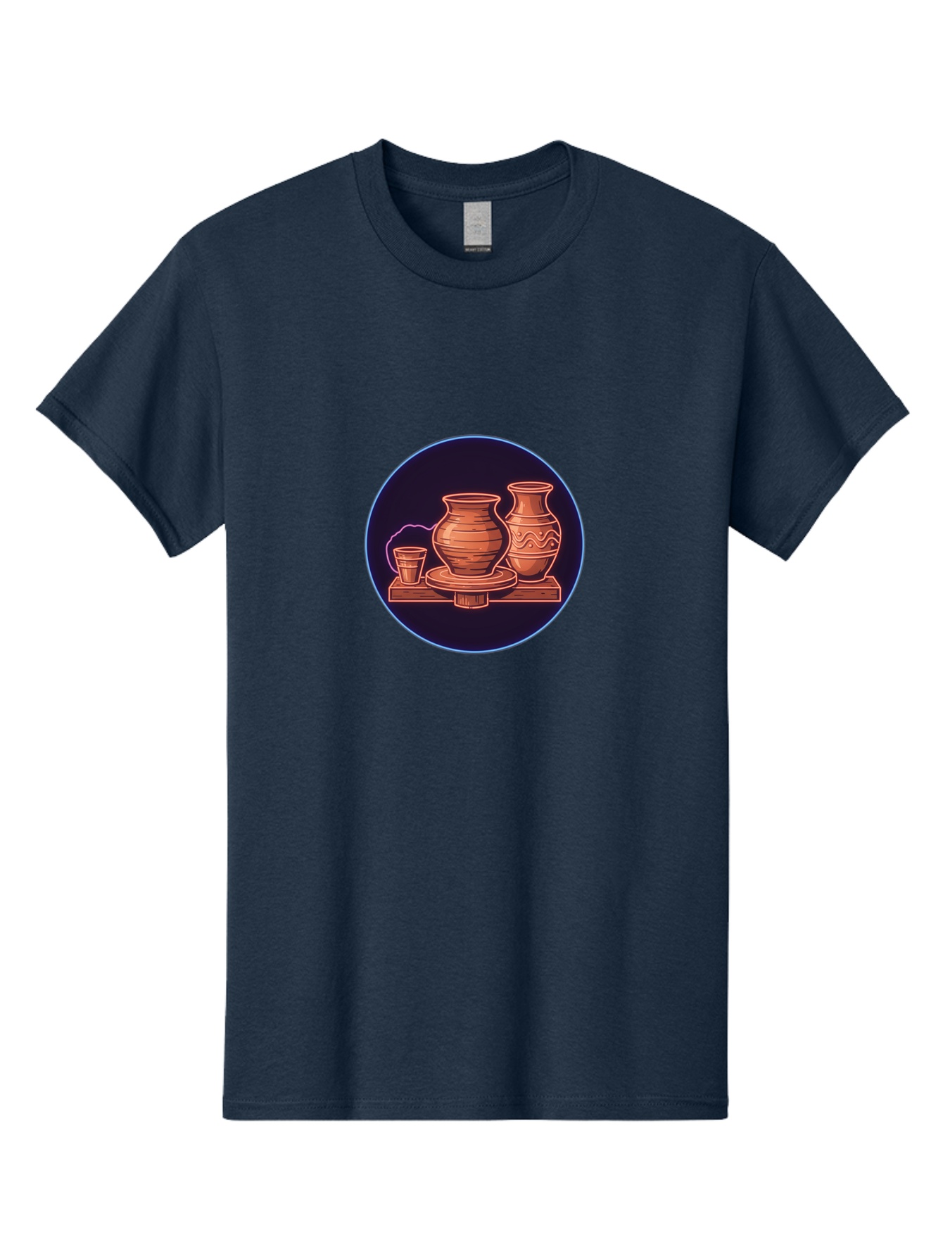 Pottery-Vases Men'S Graphic Tee, 100% Cotton, Comfortable Casual Summer Wear, Machine Washable, Clay Pots, Pottery, Ceramic Vases, Handcrafted Ceramics, Traditional Craftsmanship, Earthy Tones, Pottery Wheel, Rustic Charm, Cultural Heritage Bab248