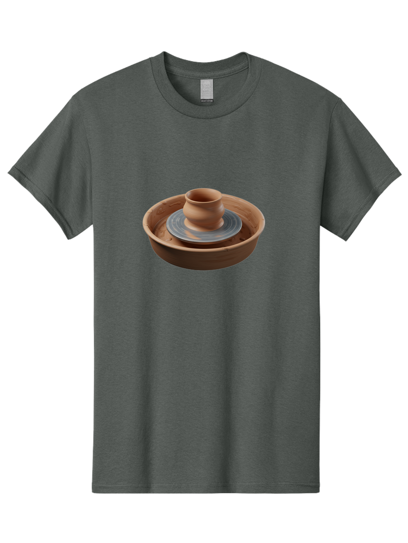Pottery-Wheel-3 Men'S Graphic Tee, 100% Cotton, Comfortable Casual Summer Wear, Machine Washable, Pottery Wheel, Clay Pot, Ceramics, Pottery Making, Handmade Crafts, Artisanal Pottery, Clay Spinning, Creative Process, Artisan Work Bab251