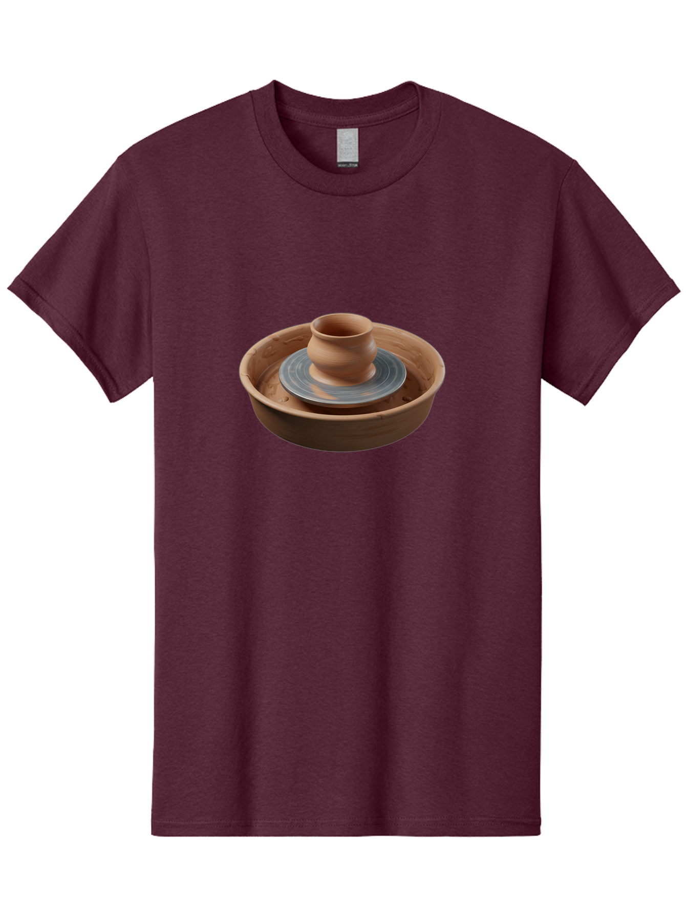 Pottery-Wheel-3 Men'S Graphic Tee, 100% Cotton, Comfortable Casual Summer Wear, Machine Washable, Pottery Wheel, Clay Pot, Ceramics, Pottery Making, Handmade Crafts, Artisanal Pottery, Clay Spinning, Creative Process, Artisan Work Bab251