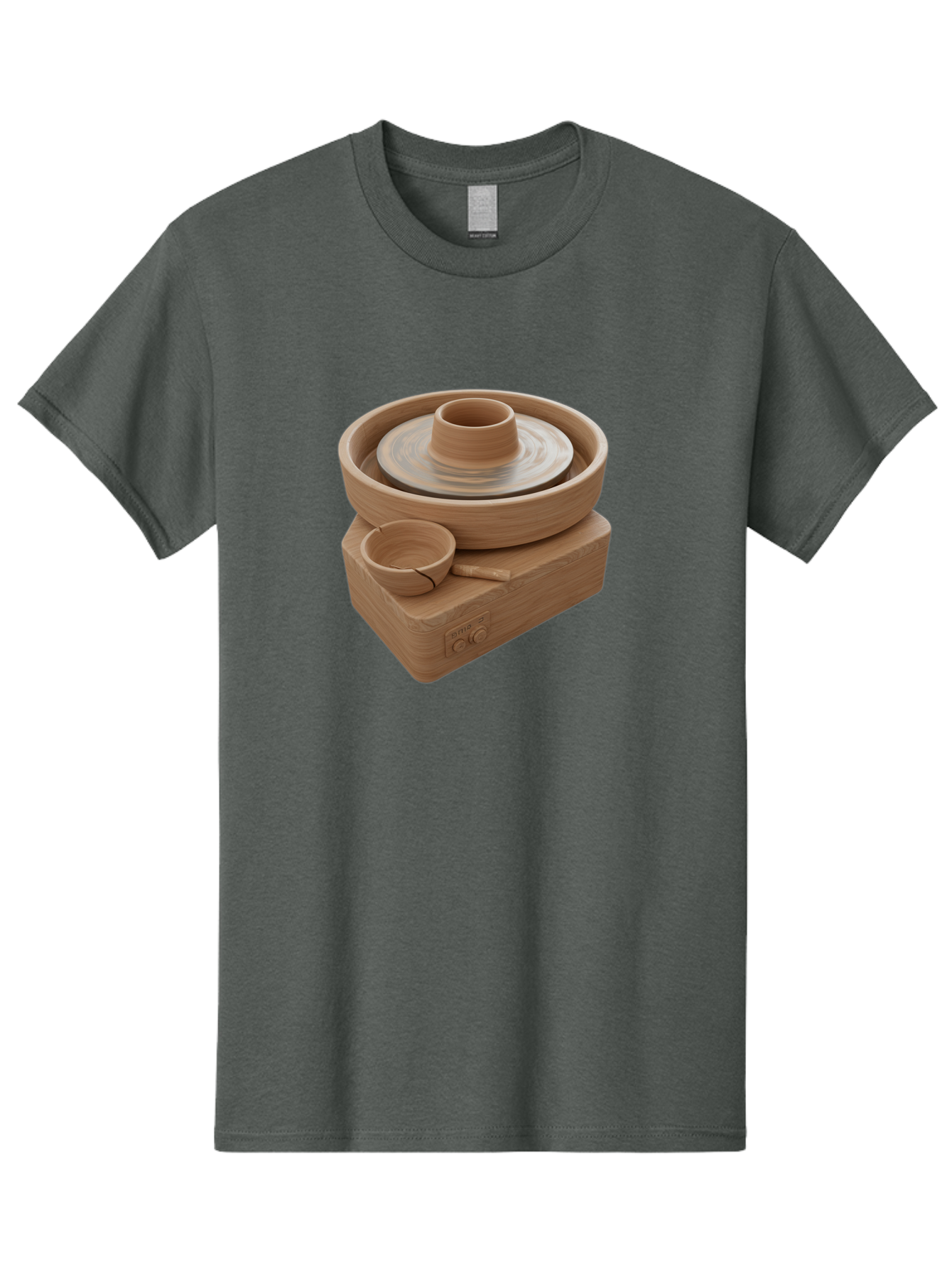 Pottery-Wheel-4 Men'S Graphic Tee, 100% Cotton, Comfortable Casual Summer Wear, Machine Washable, Potter'S Wheel, Clay Pot, Ceramics, Pottery Wheel, Handmade Crafts, Creative Art, Pottery Tools, Artisan Work, Clay Modeling, Pottery Making Bab252