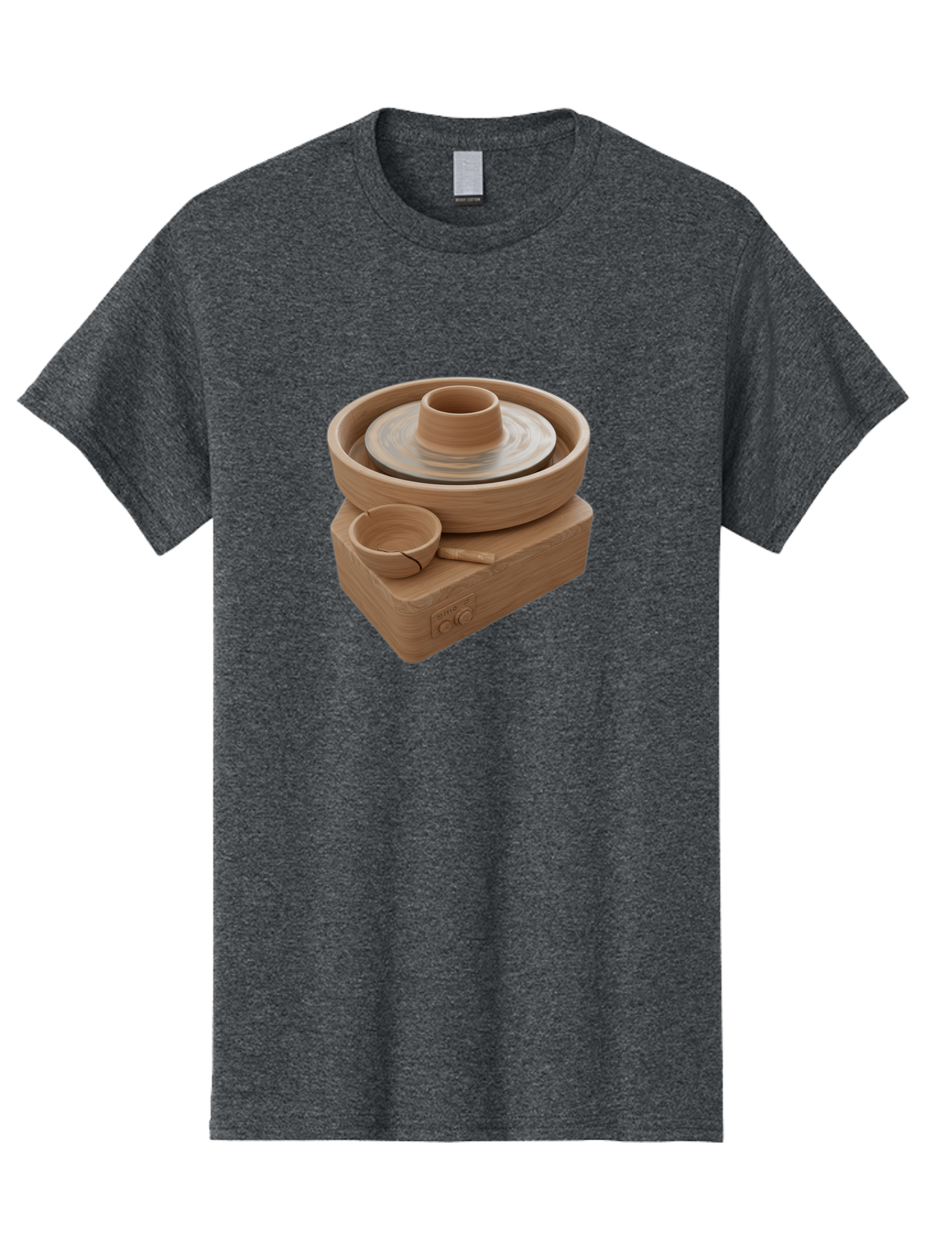 Pottery-Wheel-4 Men'S Graphic Tee, 100% Cotton, Comfortable Casual Summer Wear, Machine Washable, Potter'S Wheel, Clay Pot, Ceramics, Pottery Wheel, Handmade Crafts, Creative Art, Pottery Tools, Artisan Work, Clay Modeling, Pottery Making Bab252