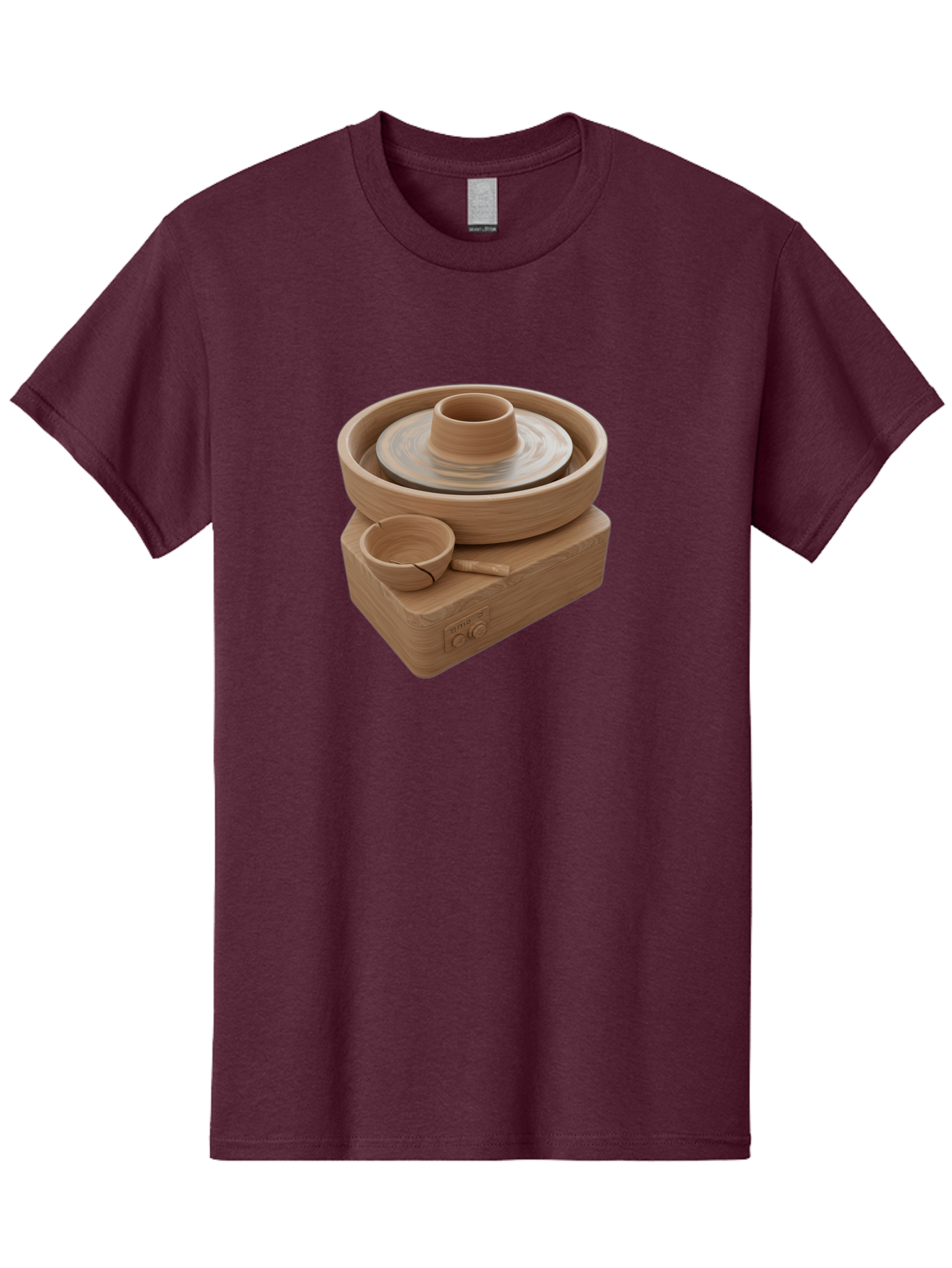 Pottery-Wheel-4 Men'S Graphic Tee, 100% Cotton, Comfortable Casual Summer Wear, Machine Washable, Potter'S Wheel, Clay Pot, Ceramics, Pottery Wheel, Handmade Crafts, Creative Art, Pottery Tools, Artisan Work, Clay Modeling, Pottery Making Bab252